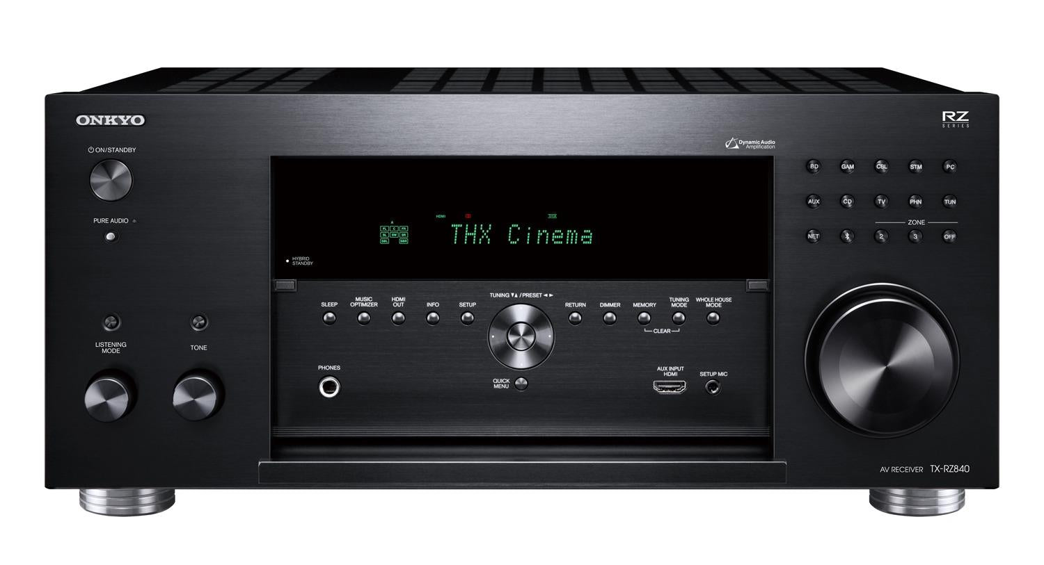 Onkyo TX-RZ840 9.2 Channel 4K Ultra HD Network AV Receiver with Dolby Atmos - Home Theater System for Movies, Music & Gaming