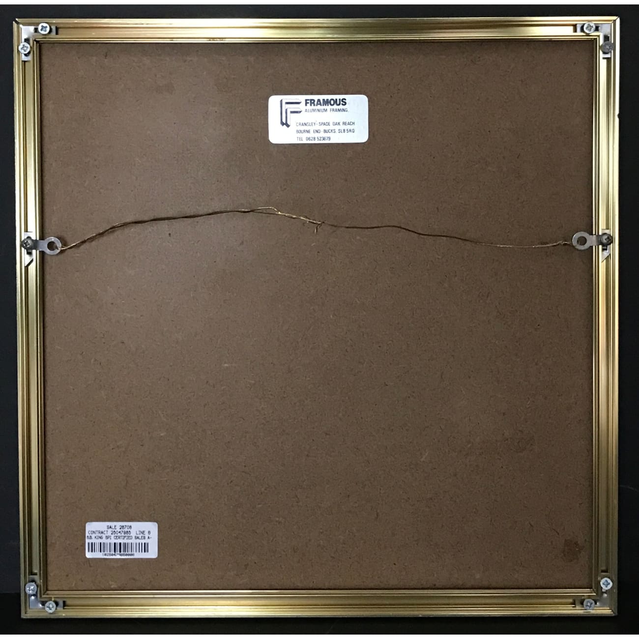Gary Moore After Hours BPI Gold Album Award Presented to B.B. King - Rare Collectible Music Memorabilia for Blues Fans & Record Collectors
