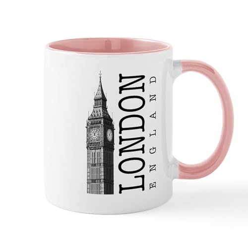 White/Pink Inside - London Big Ben Mugs