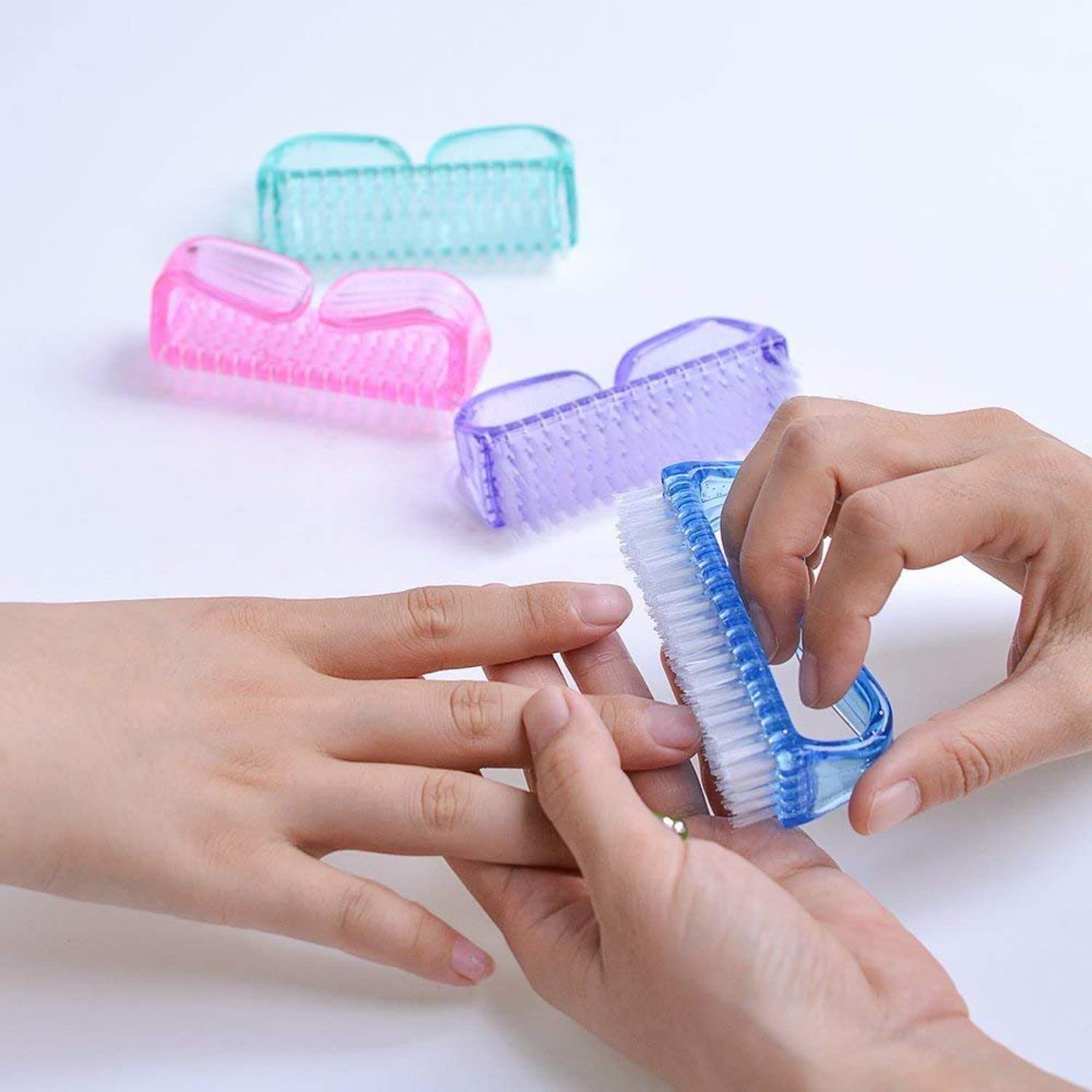 SIYAA Nail Cleaning Brush for Hands and Feet - Manicure & Pedicure Tool with Ergonomic Handle - Perfect for Home Spa, Salon, Travel & Personal Hygiene Care (Pack of 1)