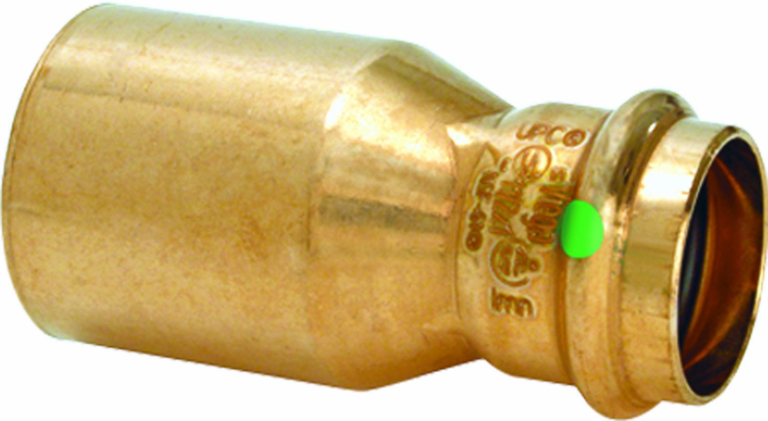 Viega 79855 ProPress Zero Lead Bronze Reducer - 2-Inch x 1/2-Inch FTG x P - Lead-Free Plumbing Fitting for Water Supply Lines - Perfect for Residential & Commercial Pipe Connections