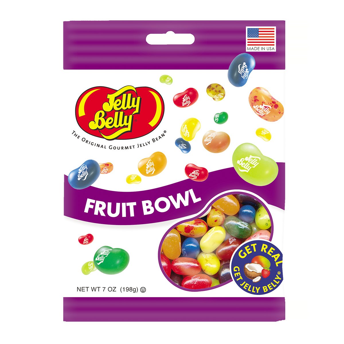 Jelly Belly Gourmet Jelly Beans - Assorted Fruit Flavors - 7oz Resealable Bag - Perfect for Parties, Gifts & Movie Snacks