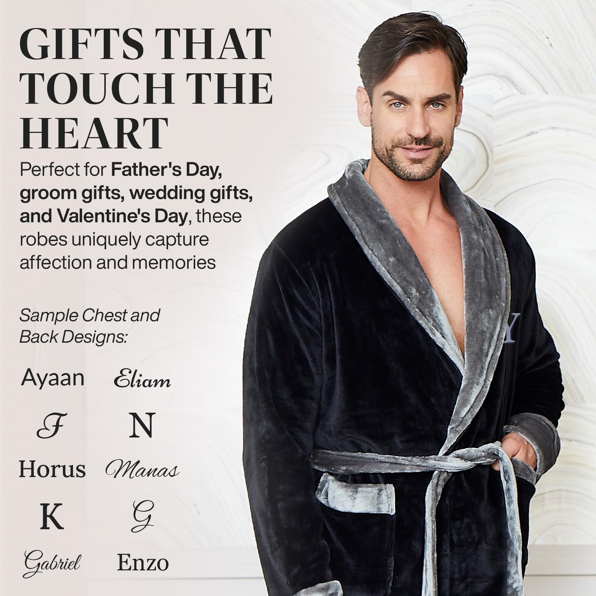 Luxury Soft Hooded Long Bathrobe for Men - Plush Linen Robe with Hood, Cozy Spa & Lounge Wear for Relaxation at Home or After Shower