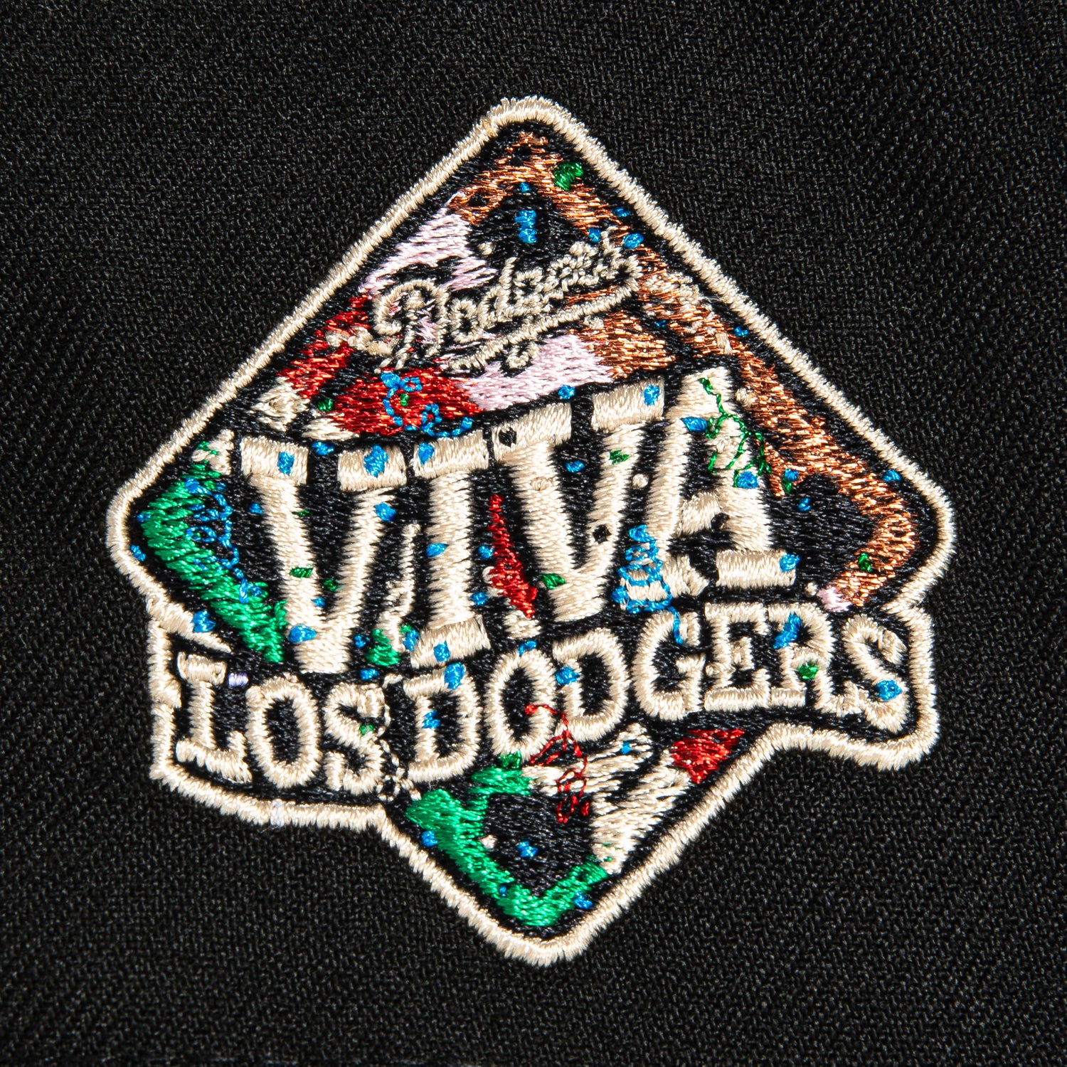 New Era 9Forty A-Frame Los Angeles Dodgers Viva Los Dodgers Patch Snapback Hat - Black & Brown | Official MLB Baseball Cap for Men & Women | Game Day, Streetwear Fashion