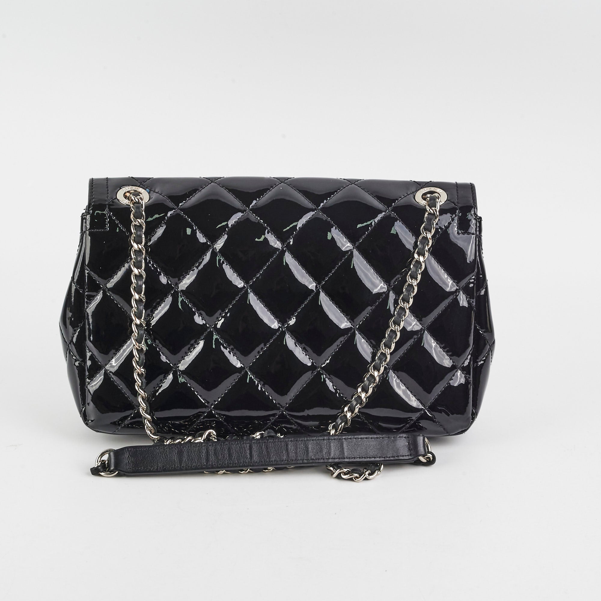 Chanel Patent Leather Seasonal Flap Bag Black - Luxury Designer Handbag for Women, Perfect for Evening Parties & Special Occasions