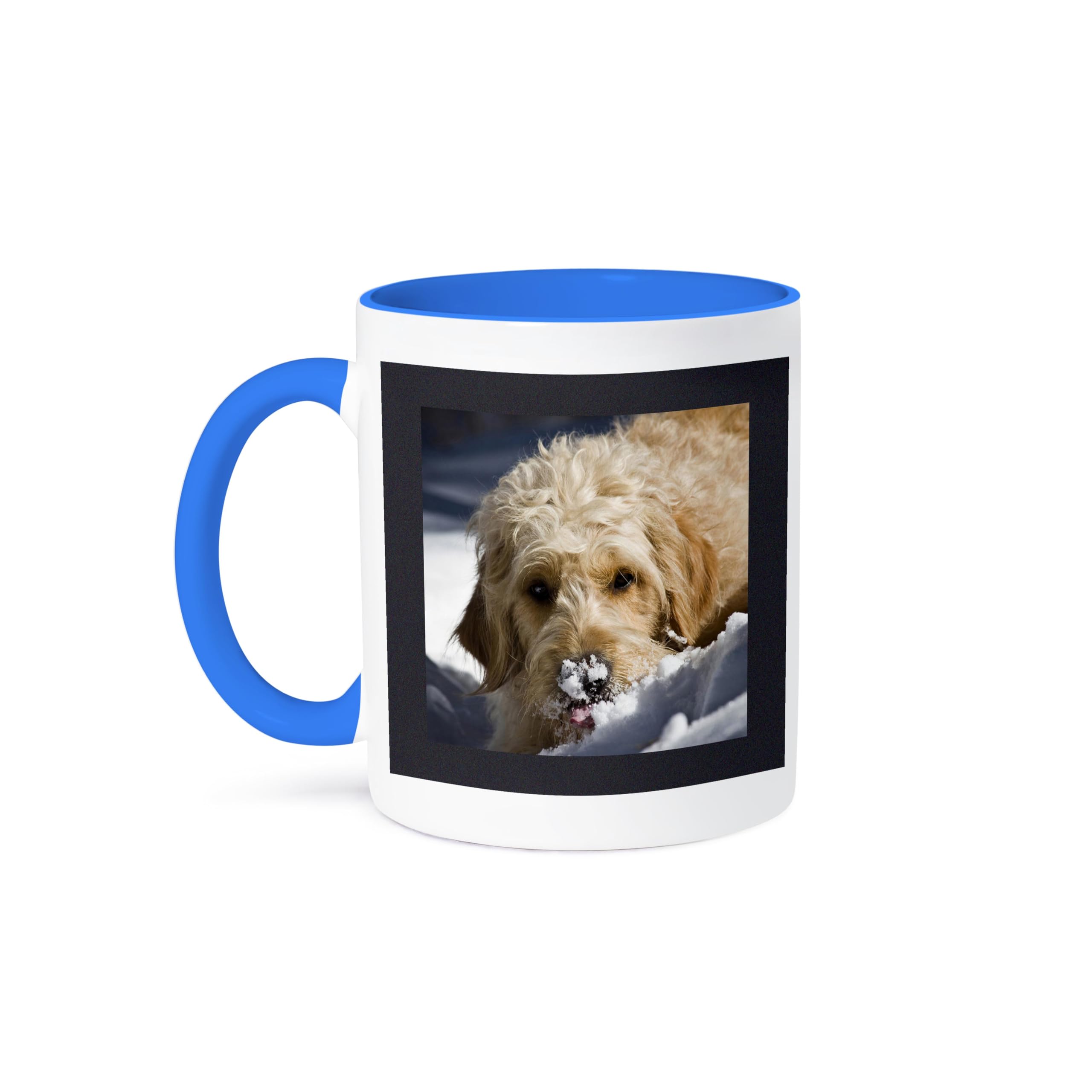 3D Rose 145318_6 Blue and White Ceramic Coffee Mug - Perfect for Home, Office & Gift Giving