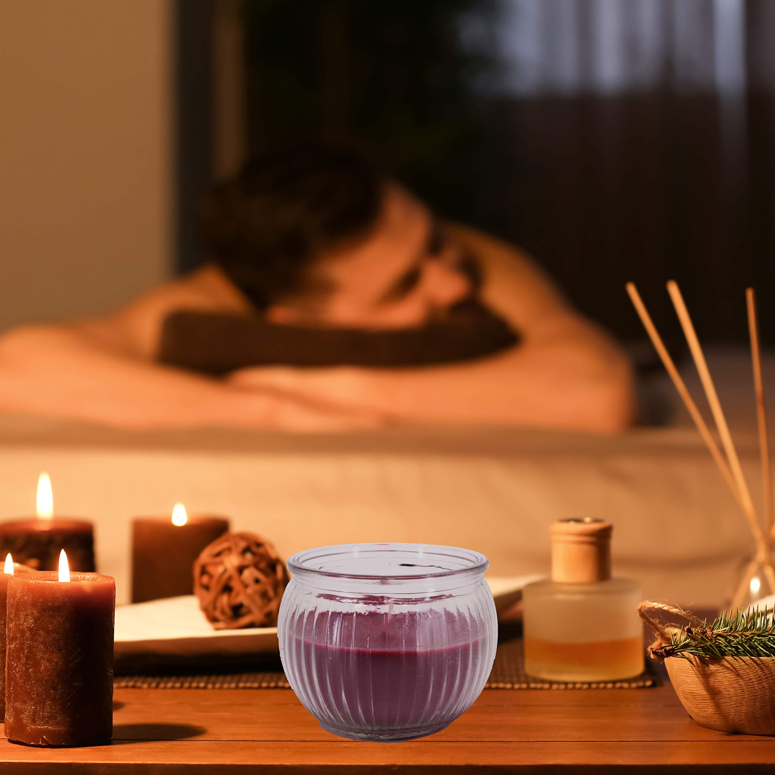 6 Pack Black Cherry Scented Candle Tumblers - 3 oz Soy Wax Candles for Home, Bathroom & Relaxation - Aromatherapy Gifts for Women & Men