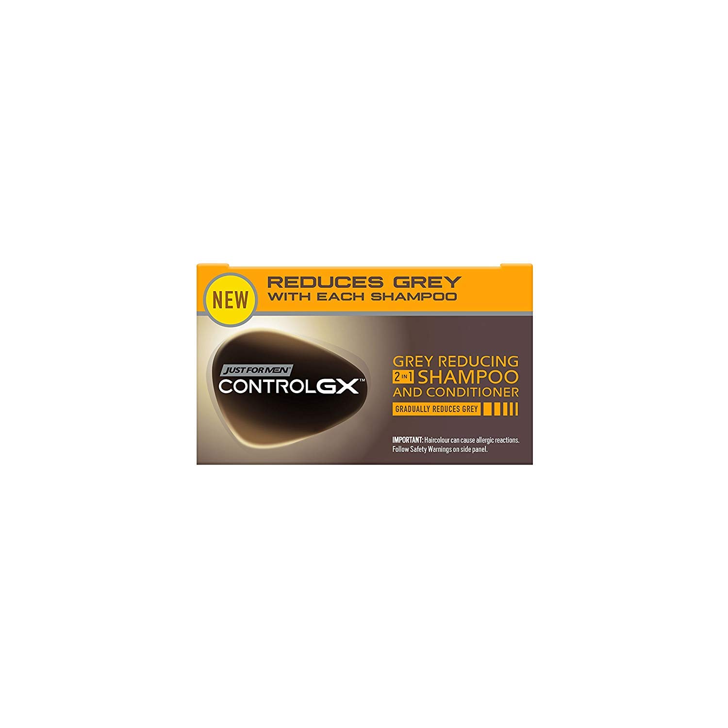 Just For Men Control GX 2-in-1 Grey Reducing Shampoo + Conditioner, 5 oz (147ml) - 3 Pack - Gradually Colors & Conditions Hair - Perfect for At-Home Grey Coverage & Men's Hair Care Routine