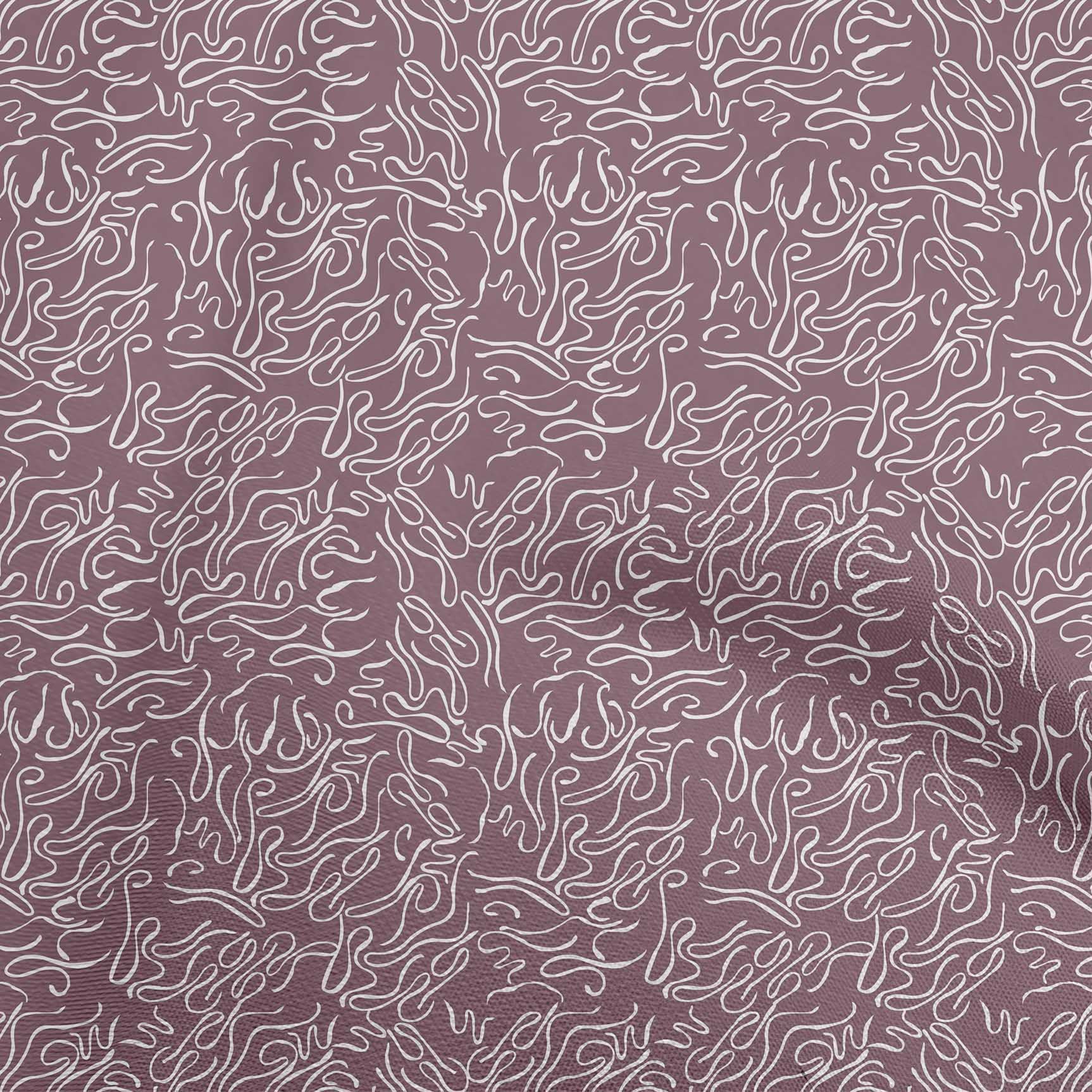 oneOone Polyester Spandex Purple Abstract Line Print Fabric - 56 Inch Wide DIY Clothing & Quilting Material for Dresses, Skirts, and Home Decor Projects