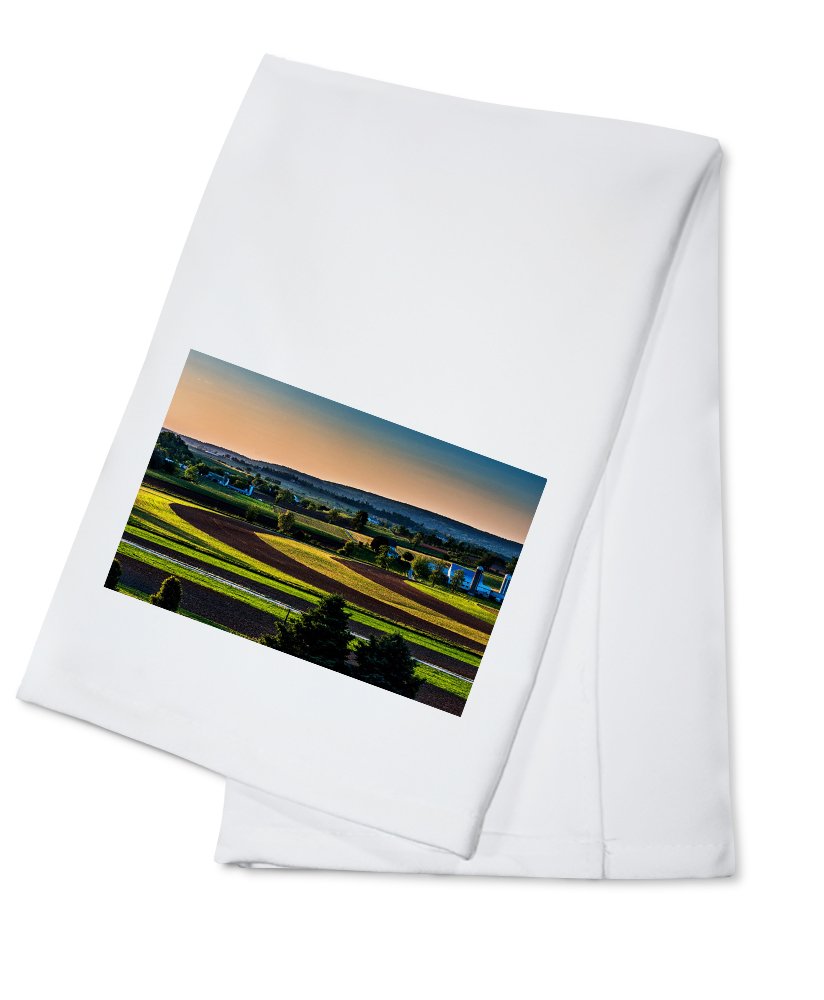 Amish Country Sunset 100% Cotton Tea Towel - Decorative Hand Towel for Kitchen, Bathroom & Home Decor - Perfect for Drying Dishes, Gift Giving and Farmhouse Style Decor