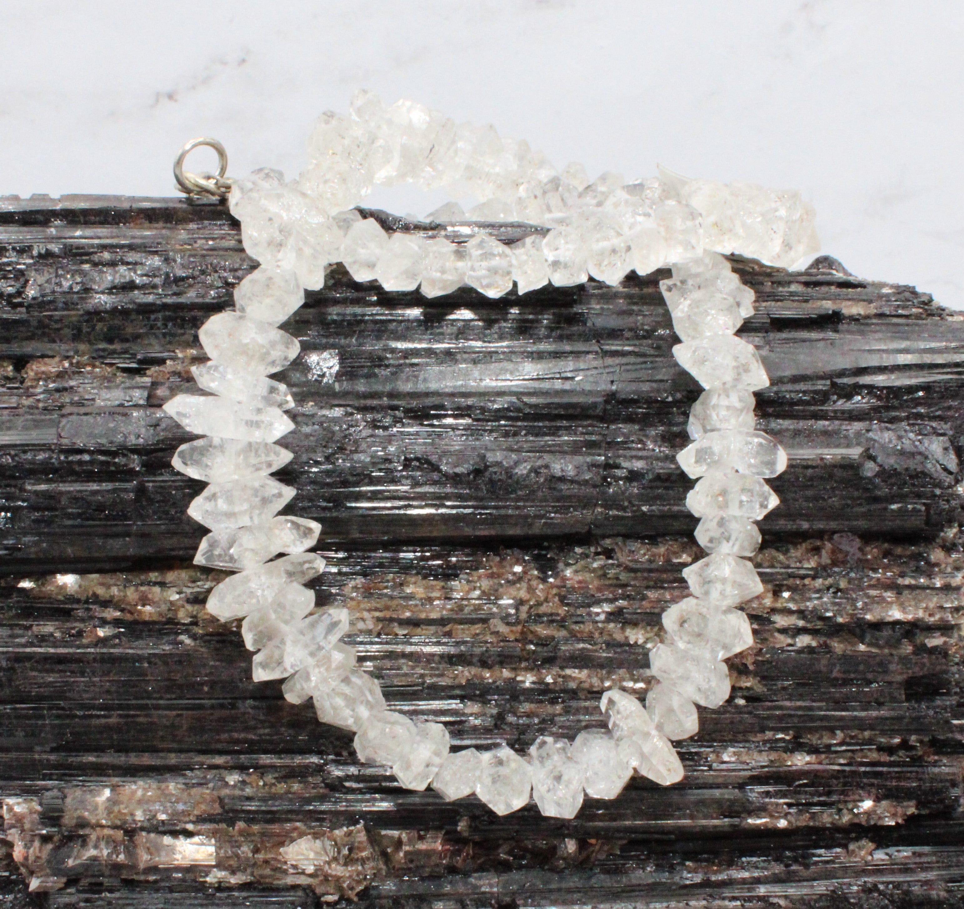 Elegant Diamond Quartz Sterling Silver Necklace for Women - Perfect for Weddings, Anniversaries & Special Occasions