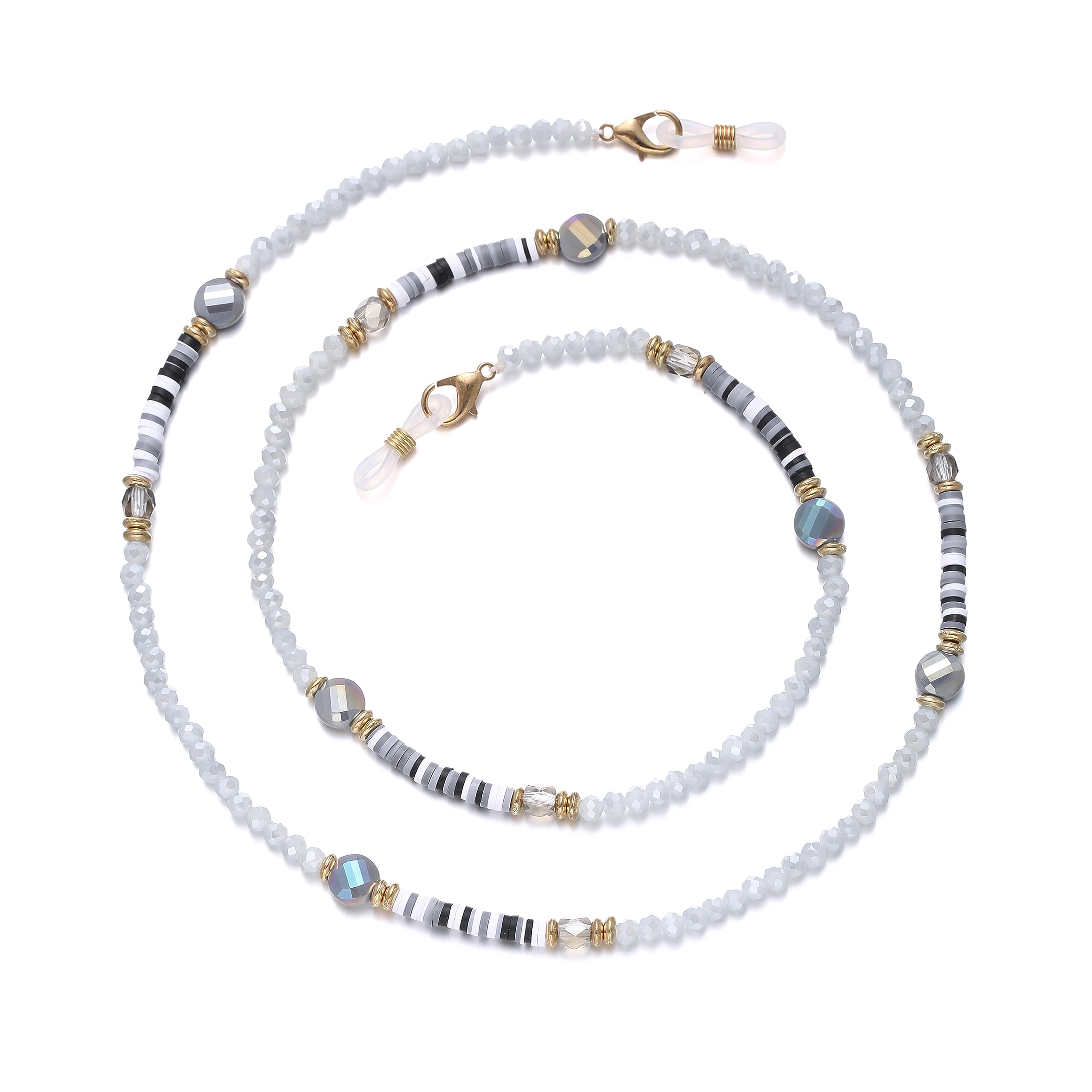 Elegant Crystal Beaded Glasses Chain for Women - Stylish Eyeglass Holder Necklace with Adjustable Strap - Perfect for Reading, Driving & Fashion Accessories