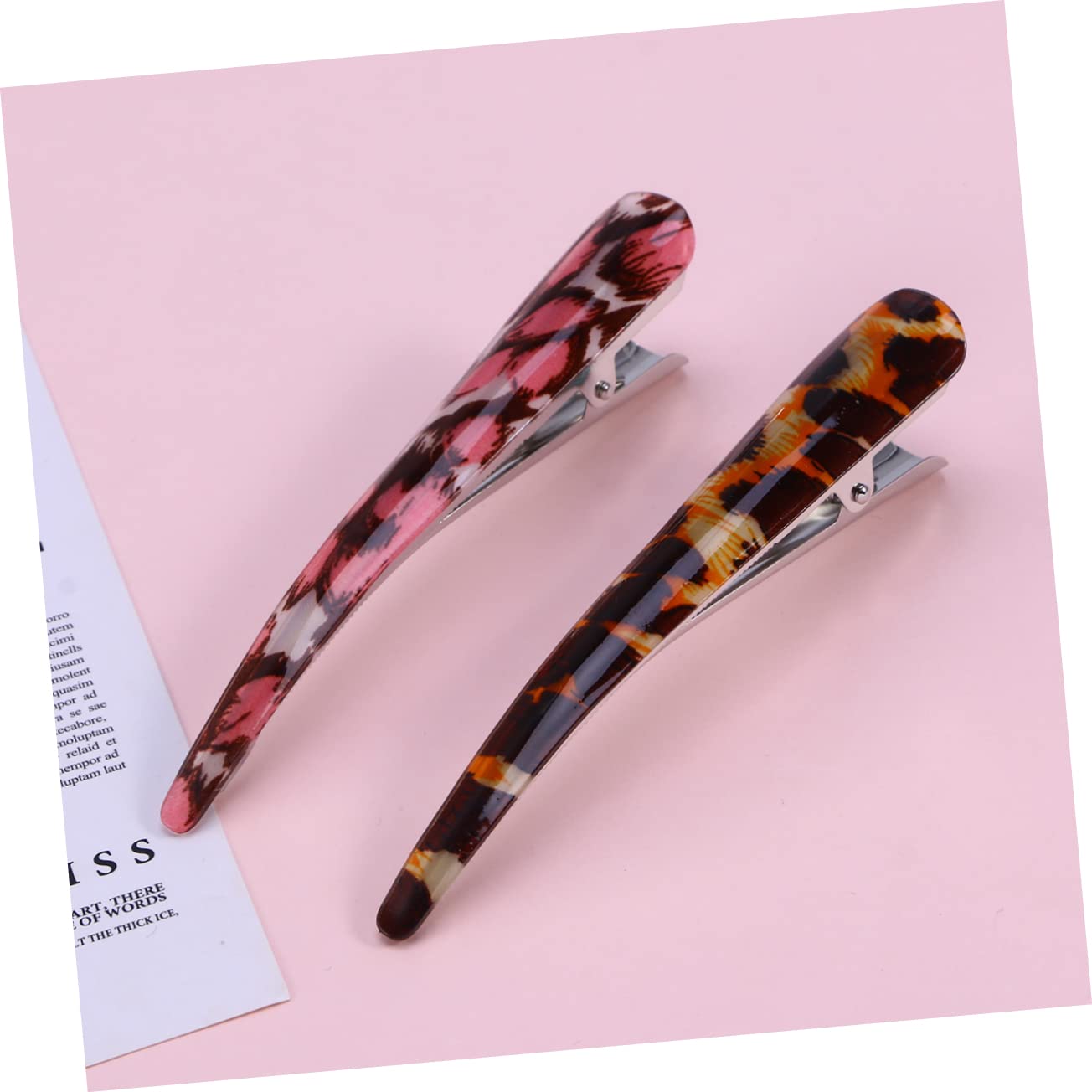 FOMIYES 6pcs Leopard Print Acrylic Hair Clips for Women - Non-Slip Hairpins for Styling, Makeup & Everyday Use - Fashion Hair Accessories for Work, Party & Casual Outfits