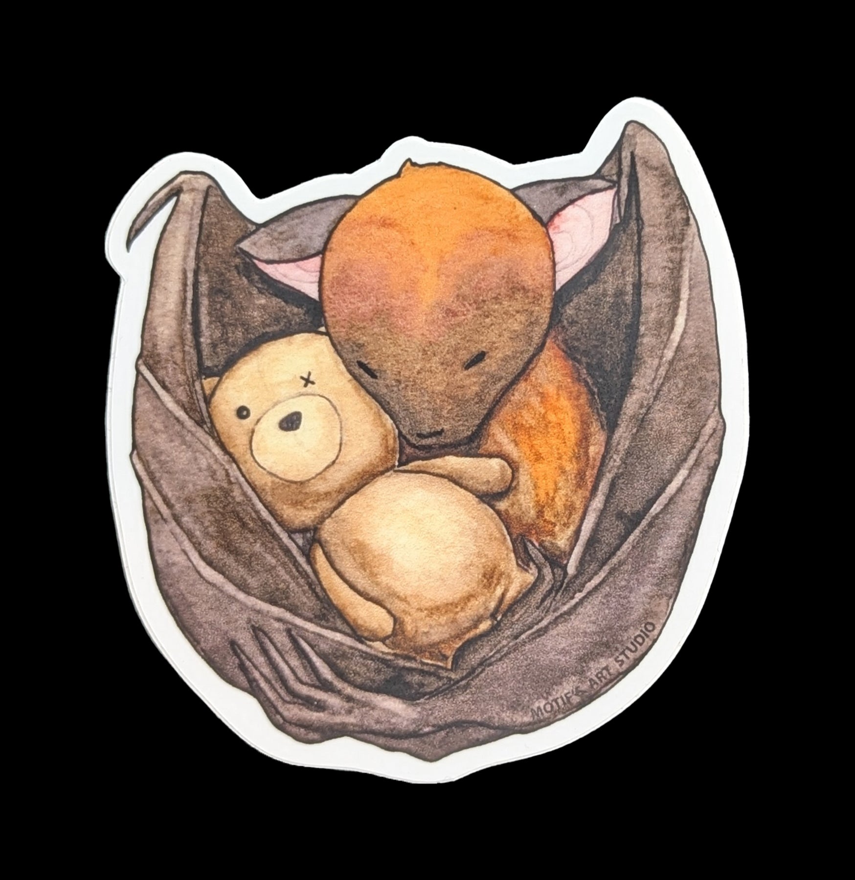 Sleepy Bat Sticker - Cute Cartoon Bat Decal for Laptops, Water Bottles & Notebooks - Perfect for Halloween Decor, School Supplies & DIY Crafts