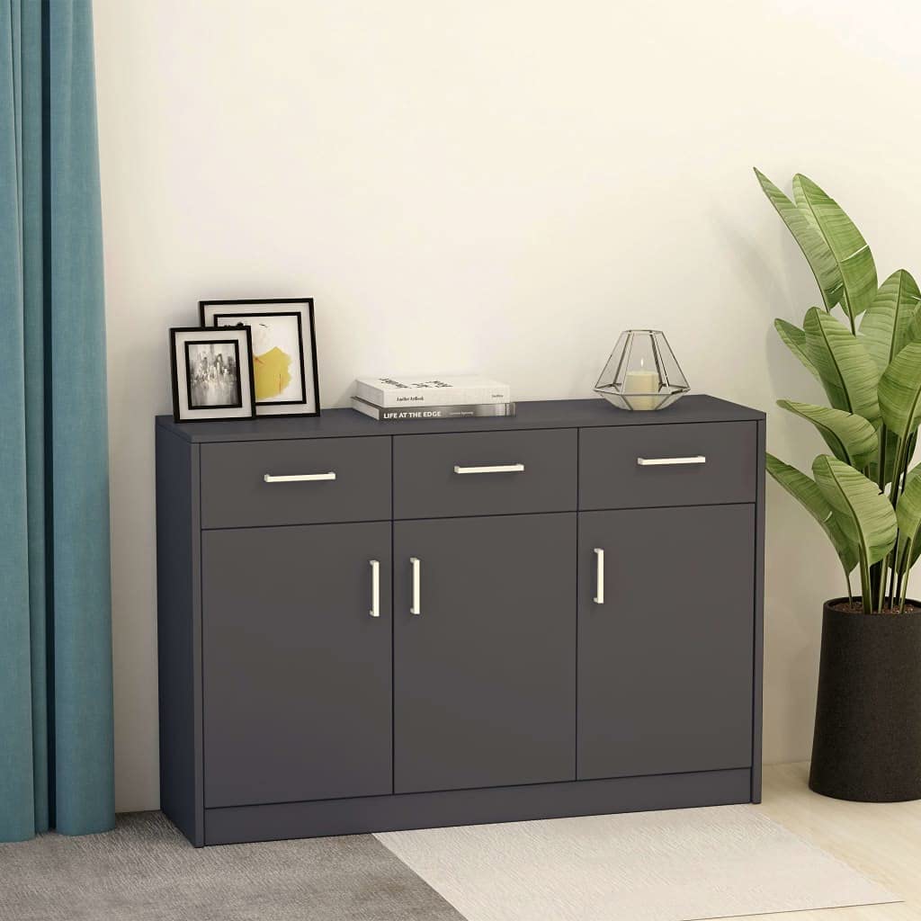 Gray Storage Sideboard Cabinet - 43.3