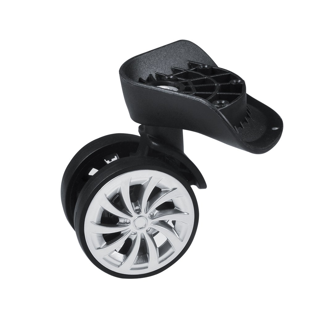 Premium 360° Swivel Trolley Wheels for Luggage - Durable Plastic Fan-Style Replacement Suitcase Wheels (A57 Model) - Perfect for Travel, Business Trips & Airport Use