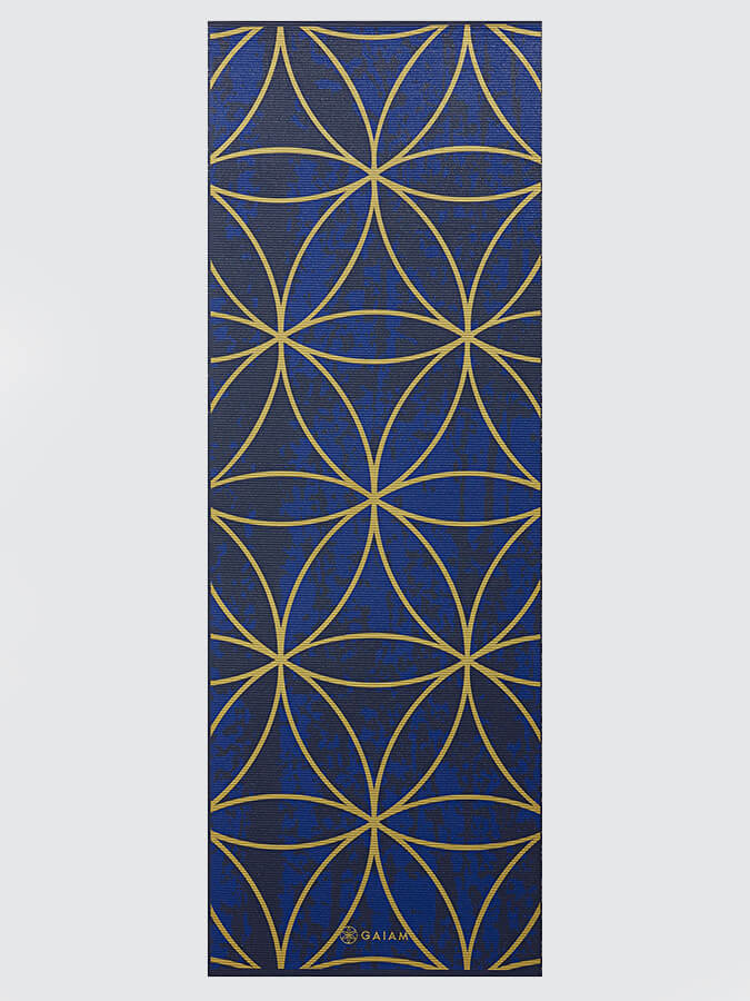Gaiam Reversible Metallic Sun & Moon Yoga Mat 6mm - Non-Slip Exercise Mat for Hot Yoga, Pilates & Home Workouts - Premium Thick Fitness Mat for Women & Men