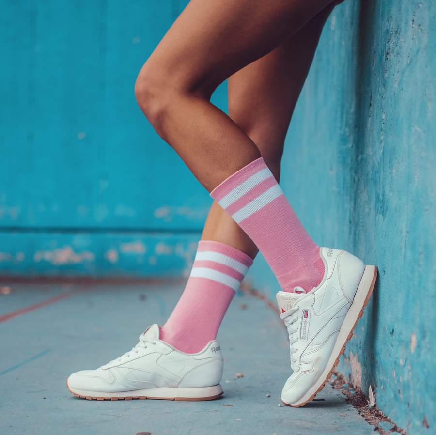 American Socks Bubblegum Mid High - Trendy Cotton Crew Socks for Women & Men - Perfect for Casual Wear, Sports & Gift Giving