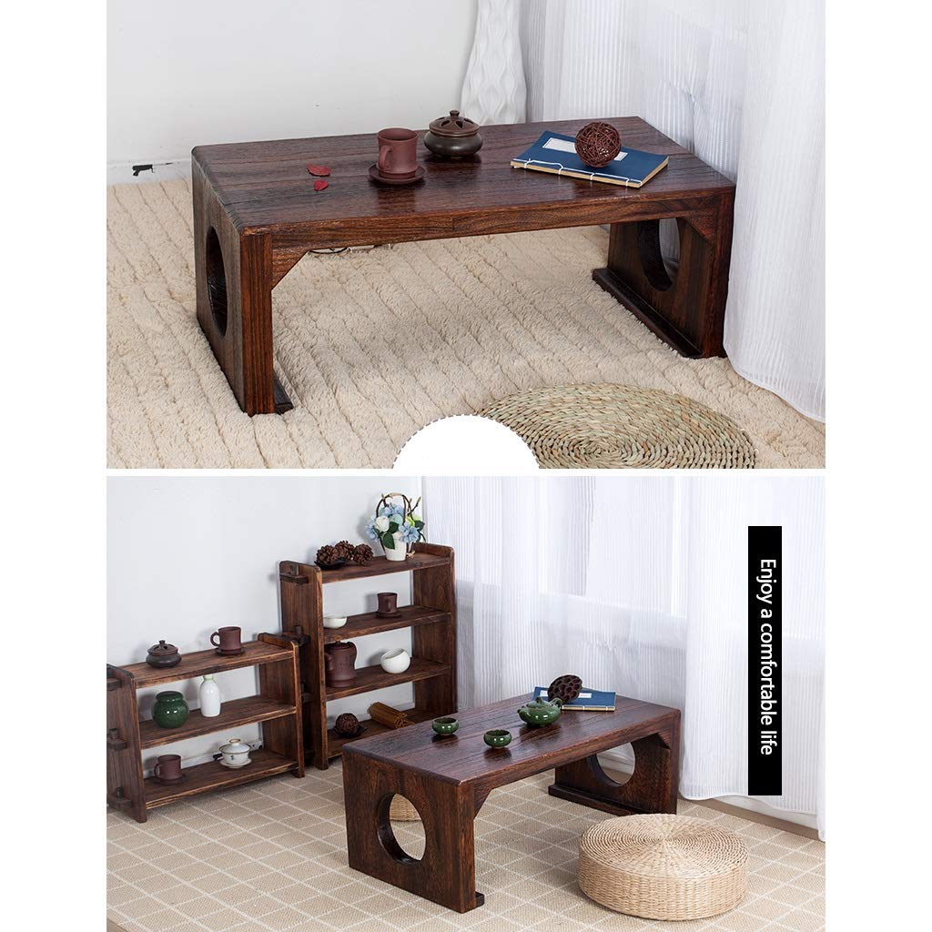 Premium Solid Wood Guqin Table - 80x40x30cm Small Window Desk for Study, Painting, Breakfast & Laptop Use - Elegant Brown Home Office Furniture for Tea Ceremony, Calligraphy & Cozy Reading Nook