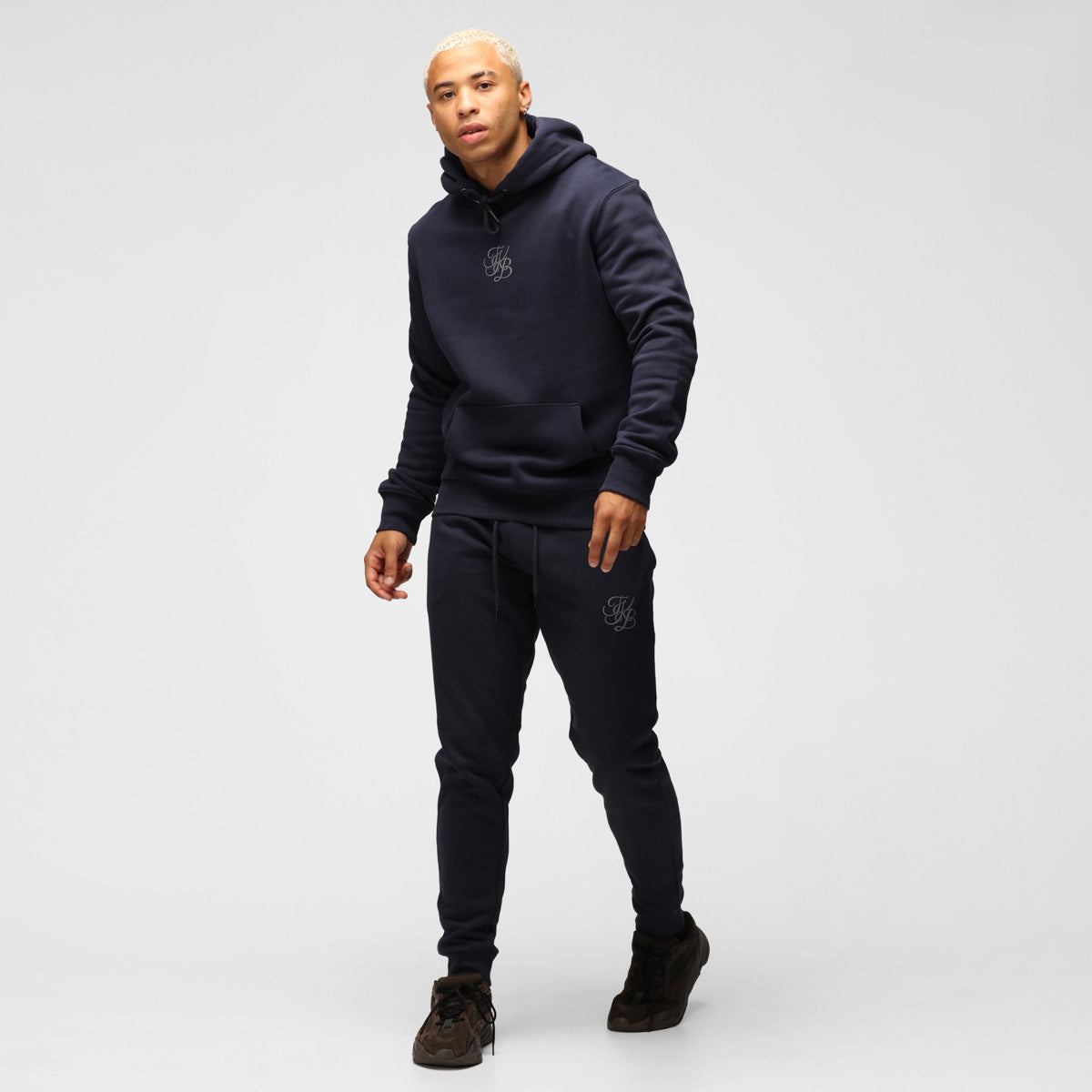 Premium TKB Men's Navy Blue Organic Cotton Hoodie - Soft & Comfortable Pullover for Casual Wear, Gym, and Outdoor Activities