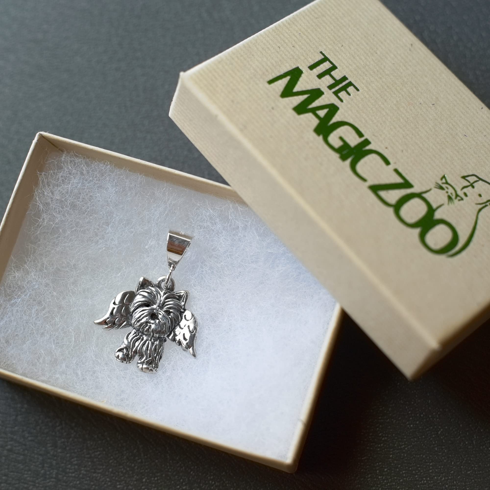 Sterling Silver Yorkie Pendant Necklace for Women - Handmade Yorkshire Terrier Dog Jewelry Gift - USA Crafted - Perfect for Birthdays, Anniversaries & Pet Lovers