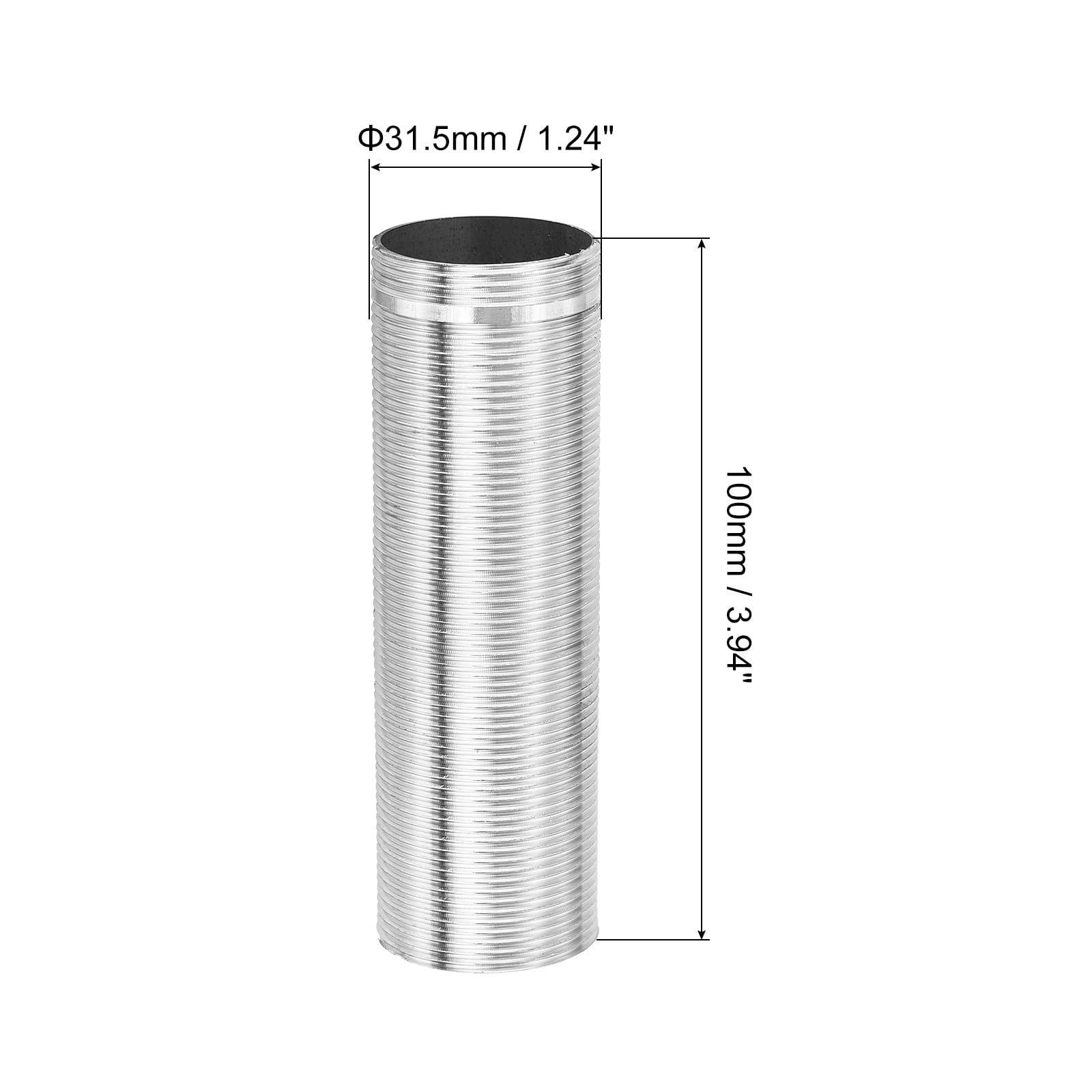 uxcell 1 Pack Stainless Steel Faucet Extension Tube - 3.94