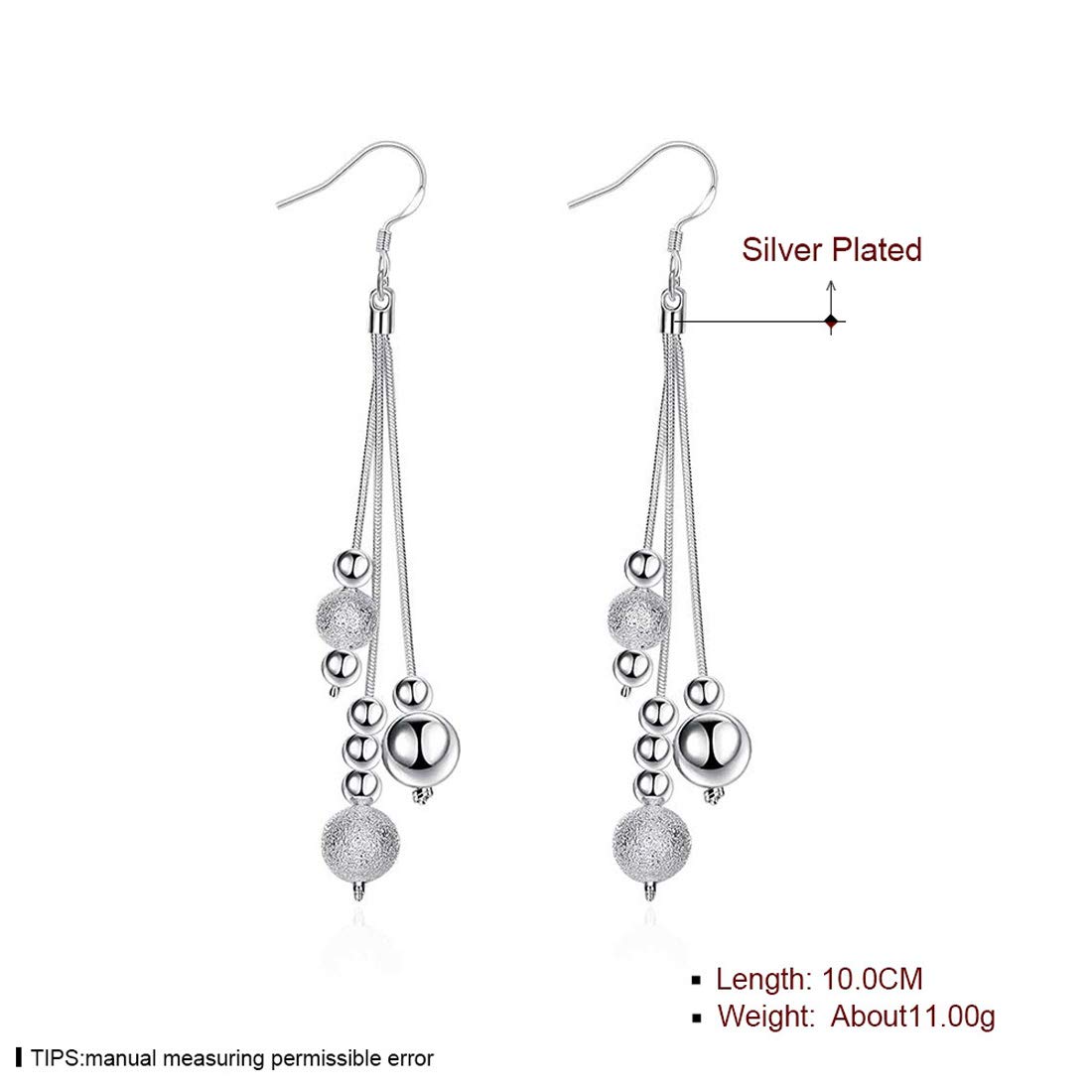 Yellow Chimes Silver Dangler Earrings for Women & Girls | Long Chain Drop Earrings | Perfect Birthday & Anniversary Gift for Wife, Girlfriend | Elegant Jewelry for Parties, Weddings & Everyday Wear