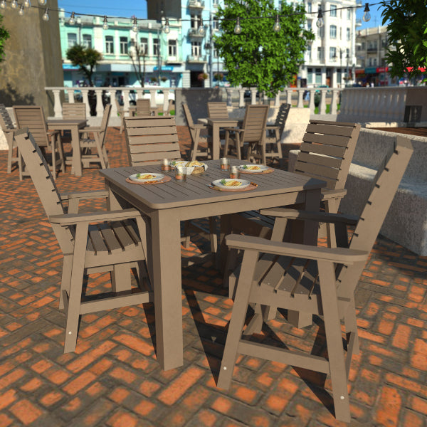 5-Piece Square Counter Dining Set - Modern Kitchen Table & Stools for Small Spaces - Perfect for Breakfast Nook, Apartment, or Bar Counter Seating
