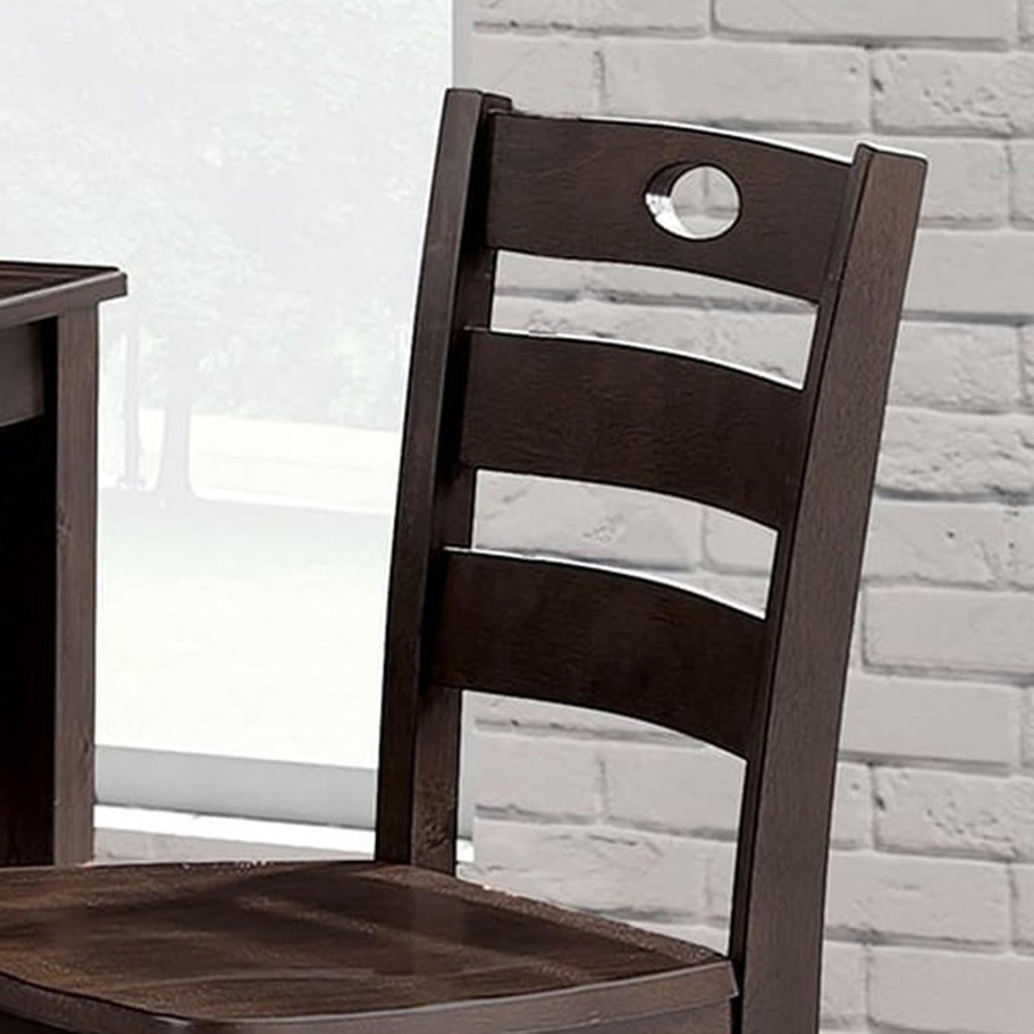 36H Solid Rubberwood and Wood Veneer 5-Piece Counter Height Dining Table Set - Perfect for Kitchen, Breakfast Nook, and Small Space Dining Areas