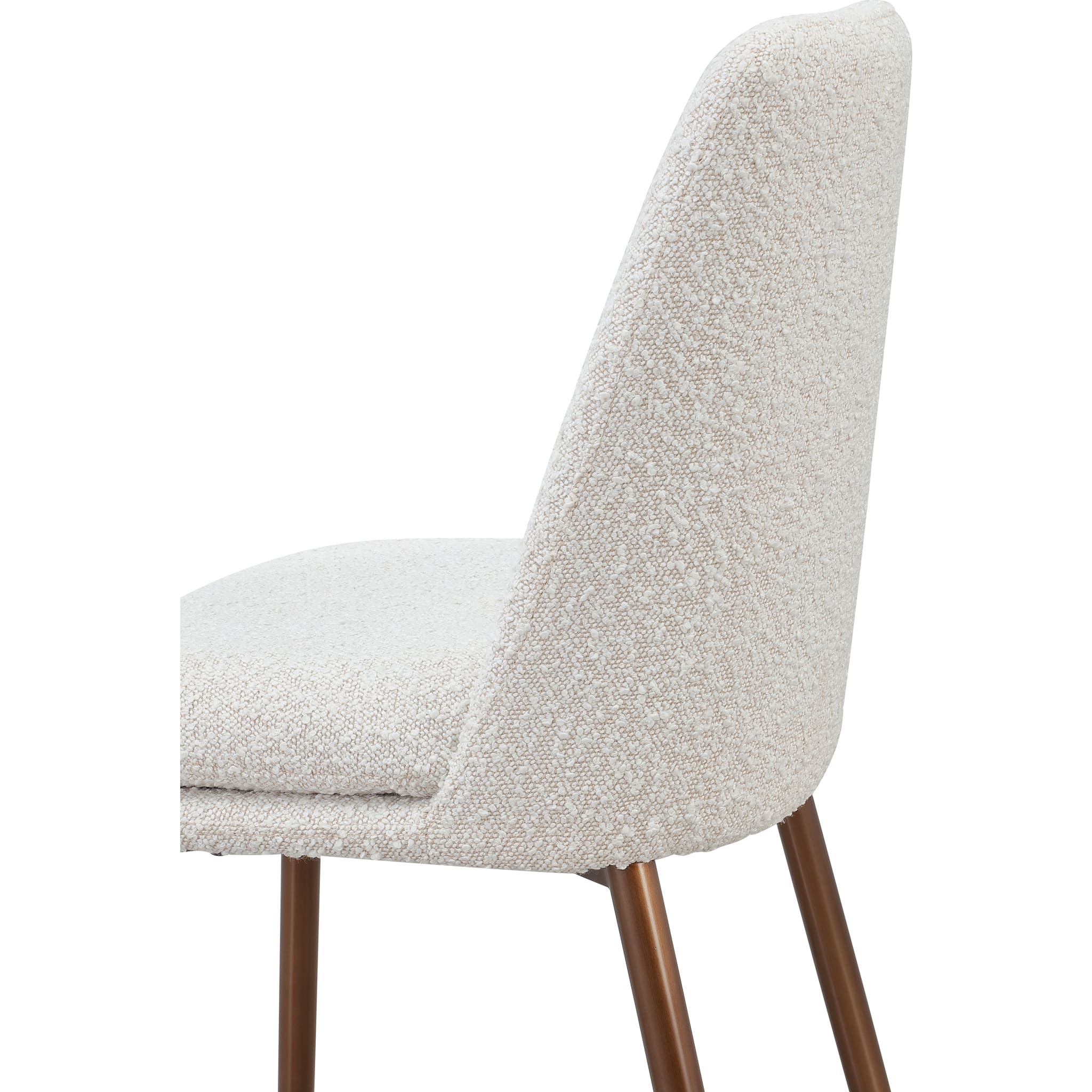 Wyatt Upholstered Bar Stool - Cream Boucle Fabric with Bronze Metal Legs - Modern Kitchen Island & Breakfast Nook Seating