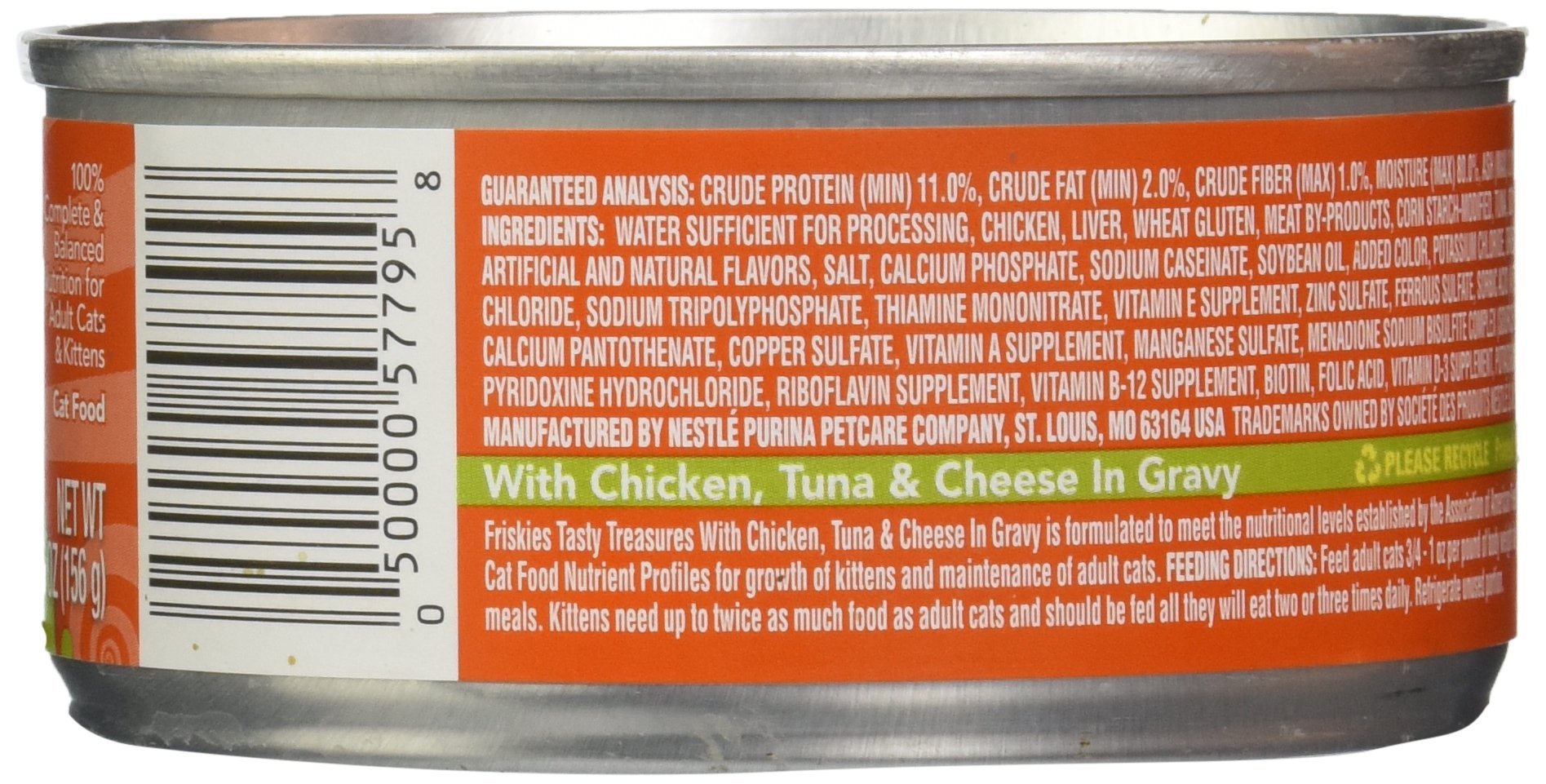 Friskies Canned Cat Food - Chicken & Tuna Flavor, 5.5 oz Pack (12 Cans) | Wet Cat Food for Adult Cats | Perfect for Mealtime, Travel & Emergency Pet Supplies