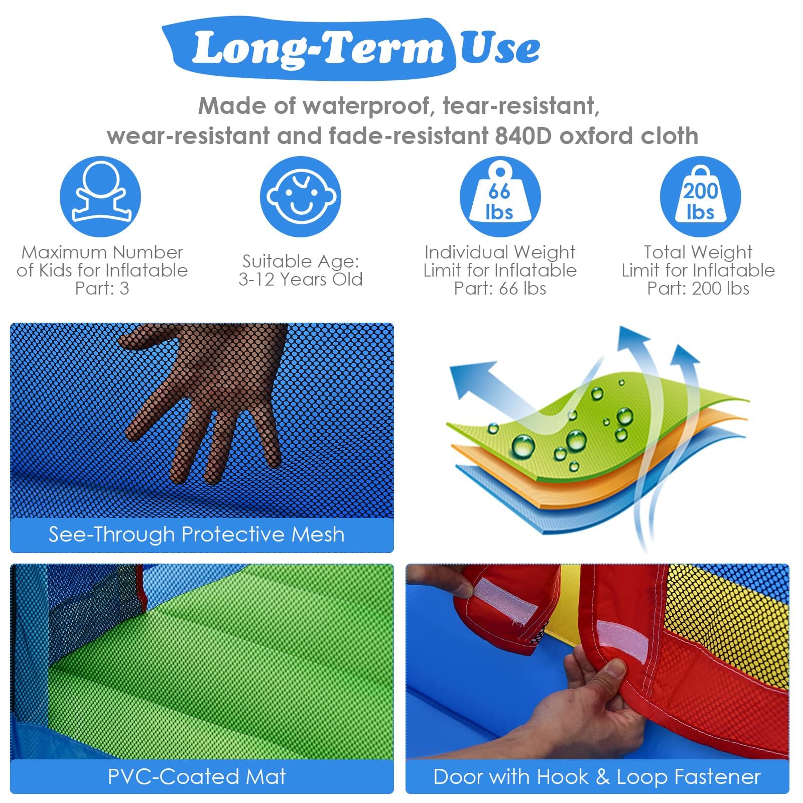 BOUNTECH Inflatable Water Slide with Bouncy House for Kids 5-12 - Outdoor & Indoor Play with Target Balls, Splash Pool & Ball Pit - Perfect for Backyard, Park, Birthday Parties & Summer Fun