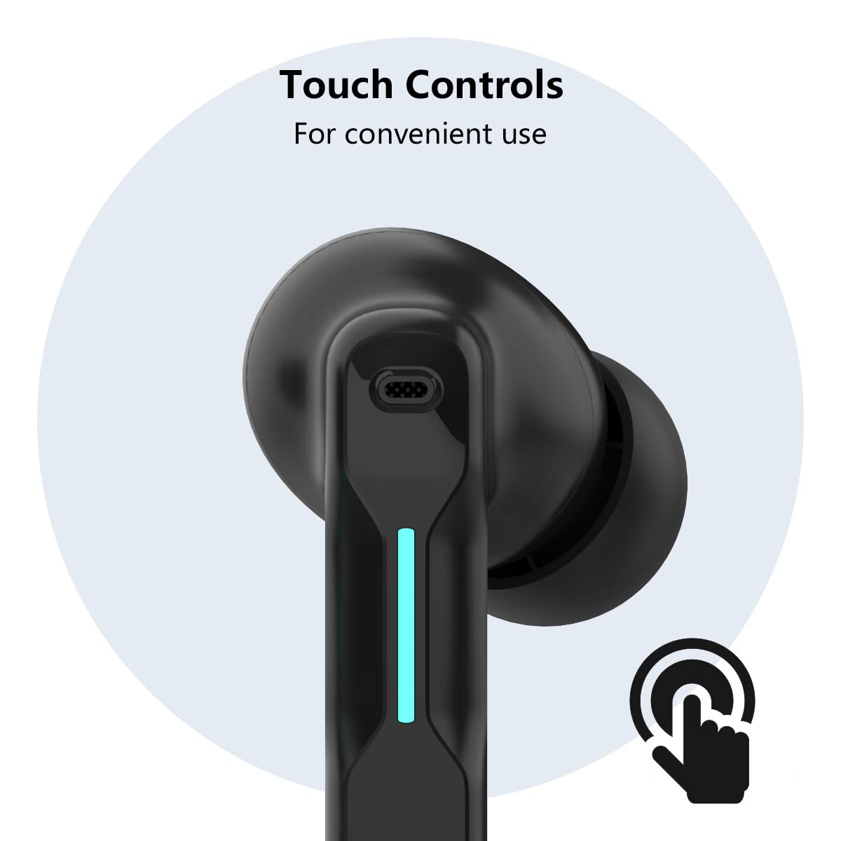 SW4 Wireless Bluetooth Earbuds for PC, Laptop & Mobile - 30ms Low Latency Gaming Headset with 4 Mics - USB Dongle & Bluetooth 5.0 - Comfortable Hidden Office Earbuds for Work, Video Calls & Online Meetings