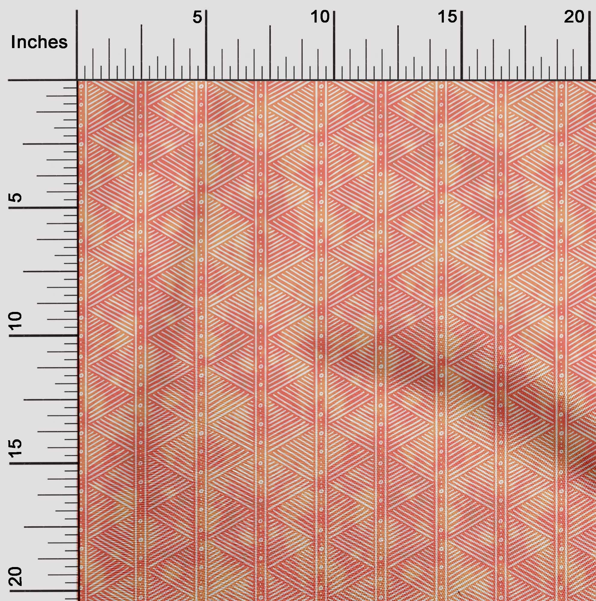 oneOone Viscose Jersey Fabric - Medium Pink Geometric Print Dress Material, 60 Inch Wide by The Yard | Perfect for DIY Dresses, Skirts & Home Decor Projects