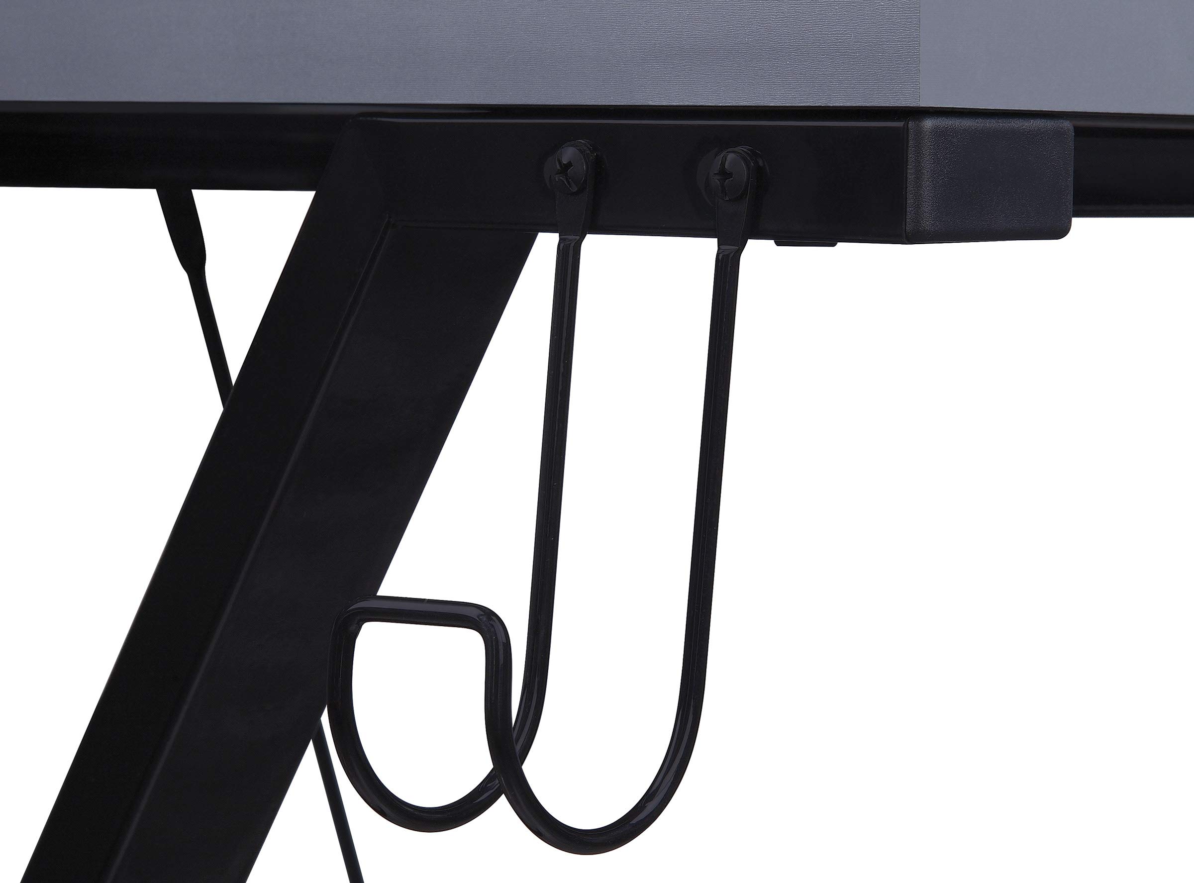 OSP Home Furnishings L-Shaped Gaming Desk with RGB LED Lights - Ergonomic Computer Desk for Gamers & Streamers, Black | Perfect for Gaming Setups, Home Office & Esports Battlestations