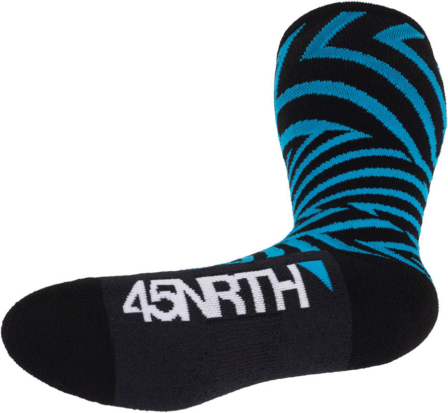 45NRTH Dazzle Midweight Knee Wool Sock - Warm Winter Hiking & Snow Sports Socks for Men & Women - Blue, Large - Perfect for Skiing, Snowboarding & Cold Weather Outdoor Activities