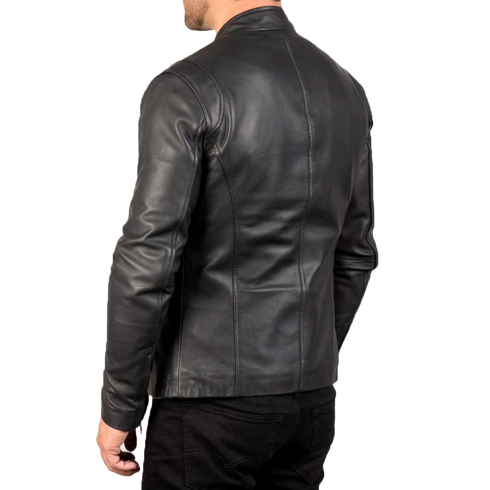 Premium Men's Sheepskin Leather Motorcycle Jacket - Ionic Style Biker Jacket for Riding & Casual Wear | Durable, Comfortable & Stylish for Motorcycle Enthusiasts & Fashion Lovers