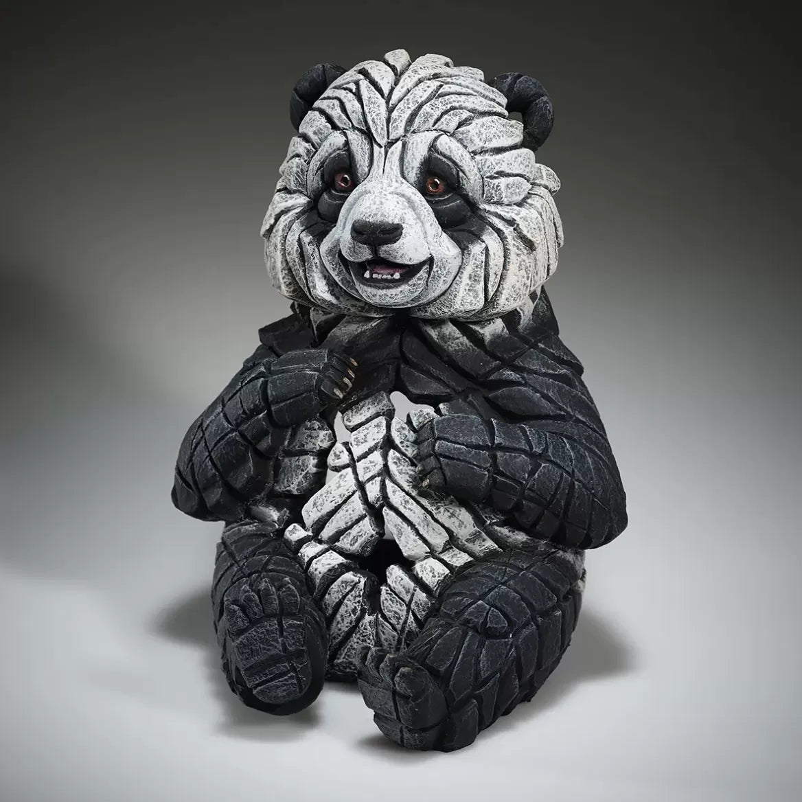 Edge Sculpture Panda Cub - Handmade Wooden Panda Statue for Home Decor, Office Desk & Gift Ideas | Perfect for Asian-Themed Interiors & Zen Spaces