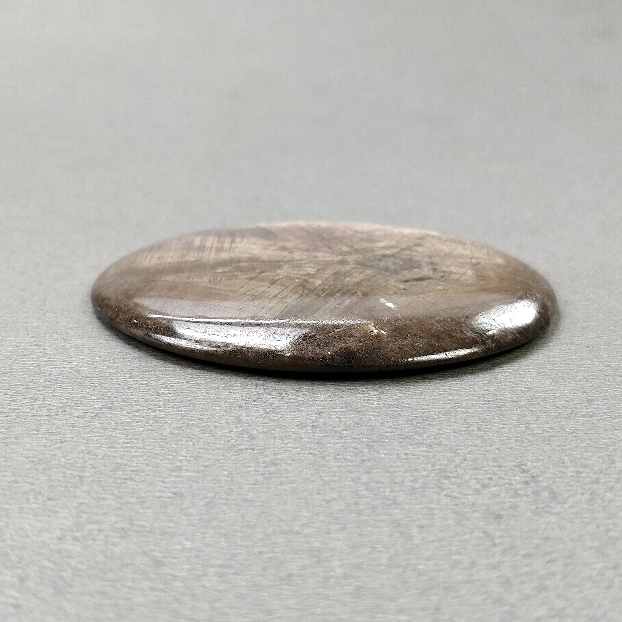 Natural Untreated Golden Brown Chocolate Sapphire Gemstone Cabochon - 145.00cts Oval Shape 54x45mm TRAPICHE (With Video) - Perfect for Jewelry Making, Collecting & Healing Crystals