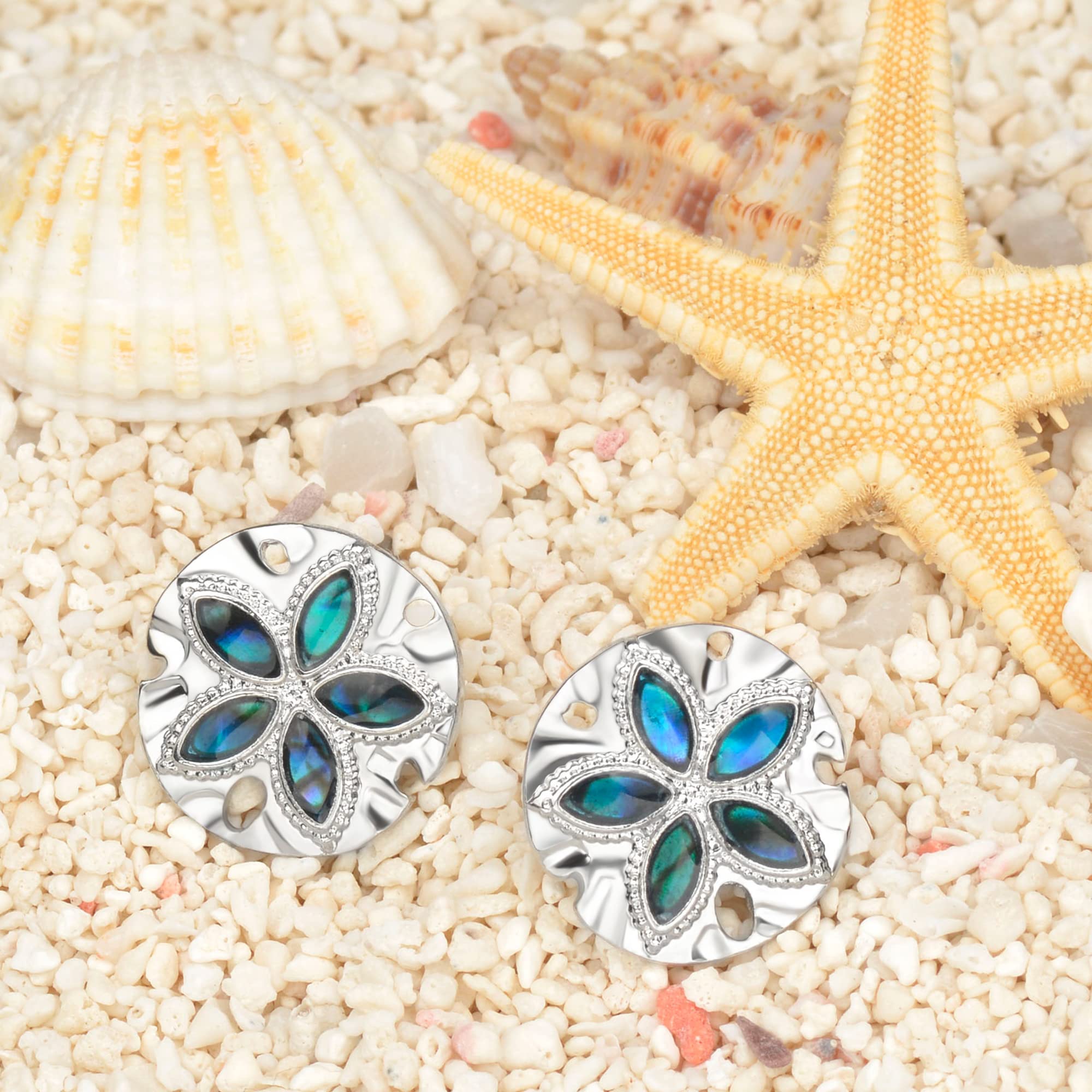 Starfish Dangle Drop Earrings for Women - Abalone Shell Ocean Jewelry with Sea Turtle, Sand Dollar & Mermaid Charms | Beach-Themed Gift for Her | Perfect for Summer Vacations, Beach Weddings & Coastal Fashion
