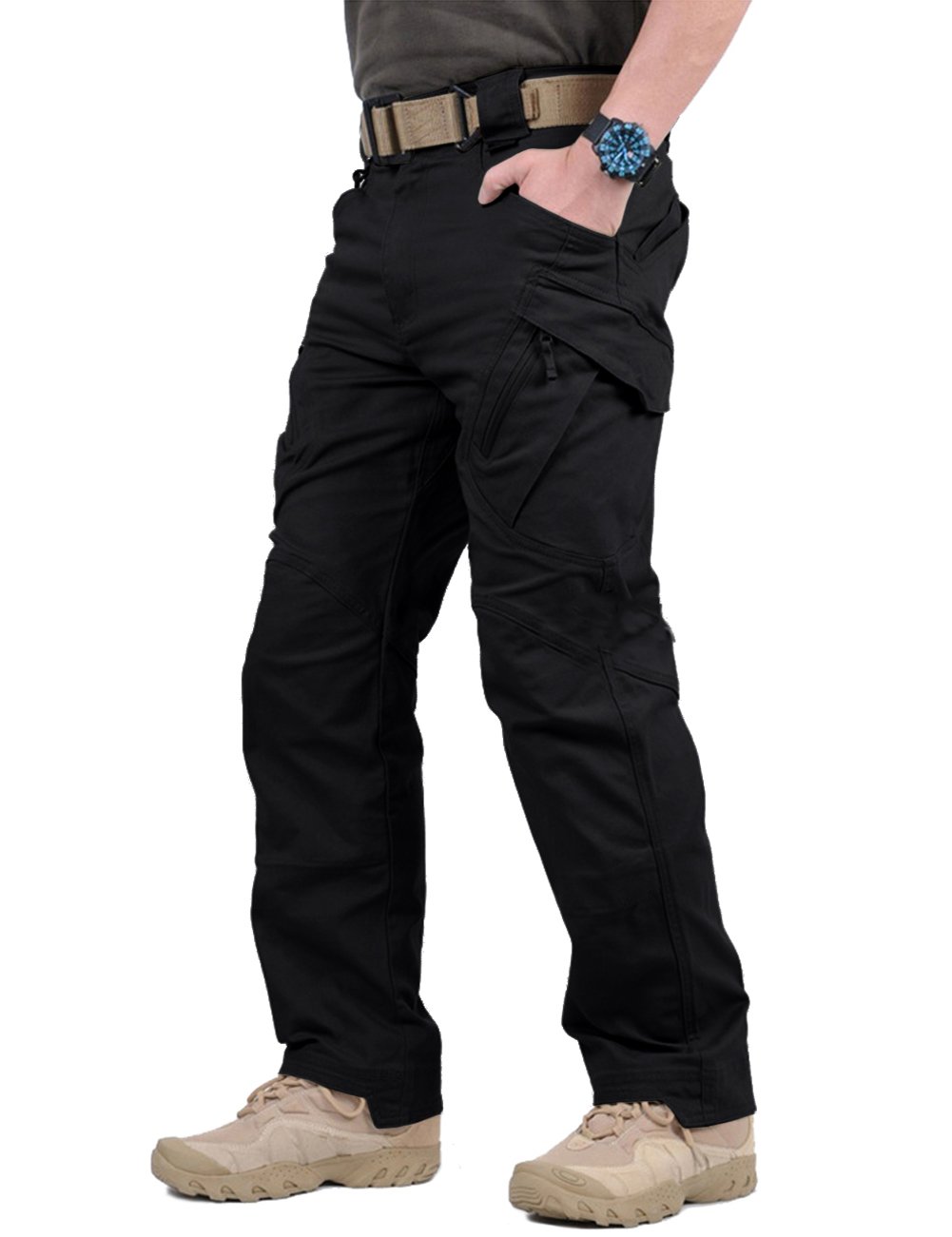 TACVASEN Men's Cargo Work Pants - Military Tactical Combat Hiking Pants with 9 Pockets, Lightweight Outdoor Casual Pants for Work, Hiking & Everyday Wear