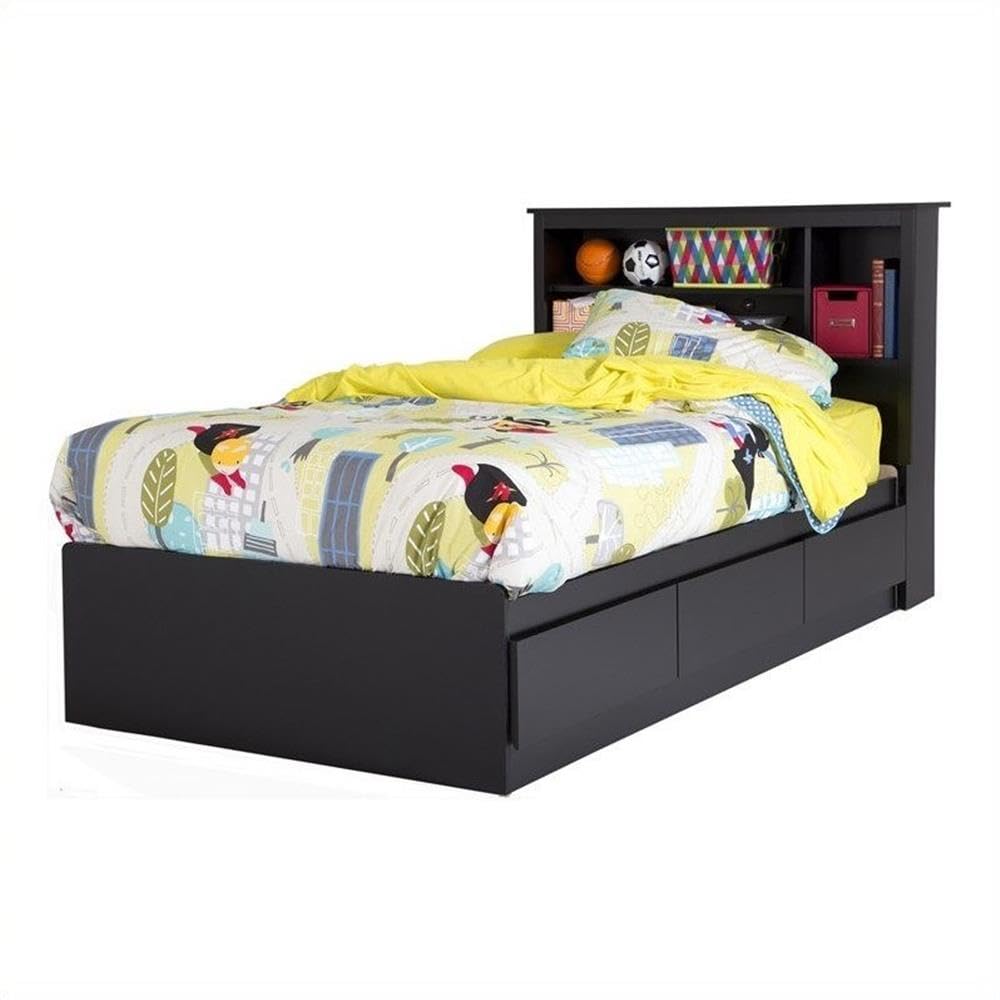Rosebery Full Size Kids Platform Bed with 3 Drawers - No Box Spring Needed for Cozy Bedrooms