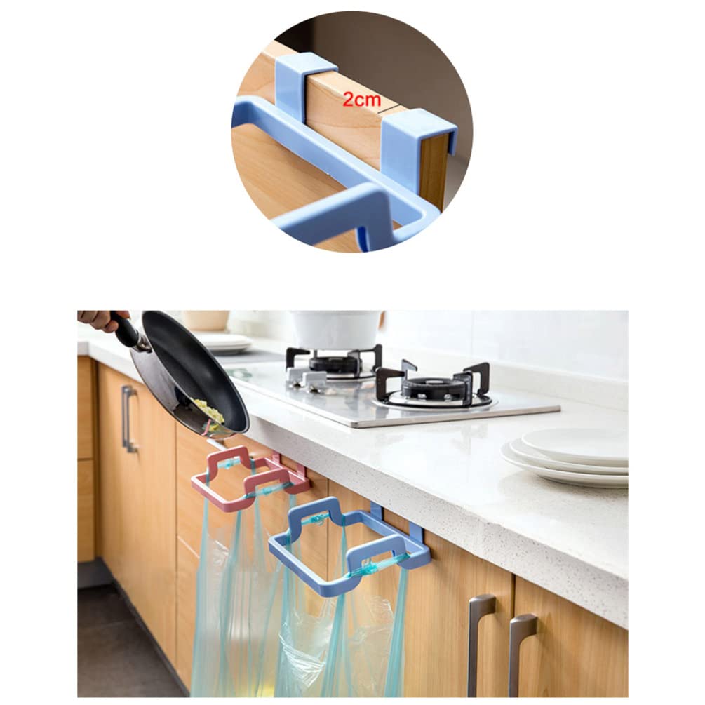 VOSAREA Trash Bag Holder - Door Mount Garbage Bag Hook for Kitchen, Bathroom & Cabinet - Space Saving Waste Bin Organizer for Trash Cans, Dish Towels & Grocery Bags (Ideal for Small Spaces & RVs)