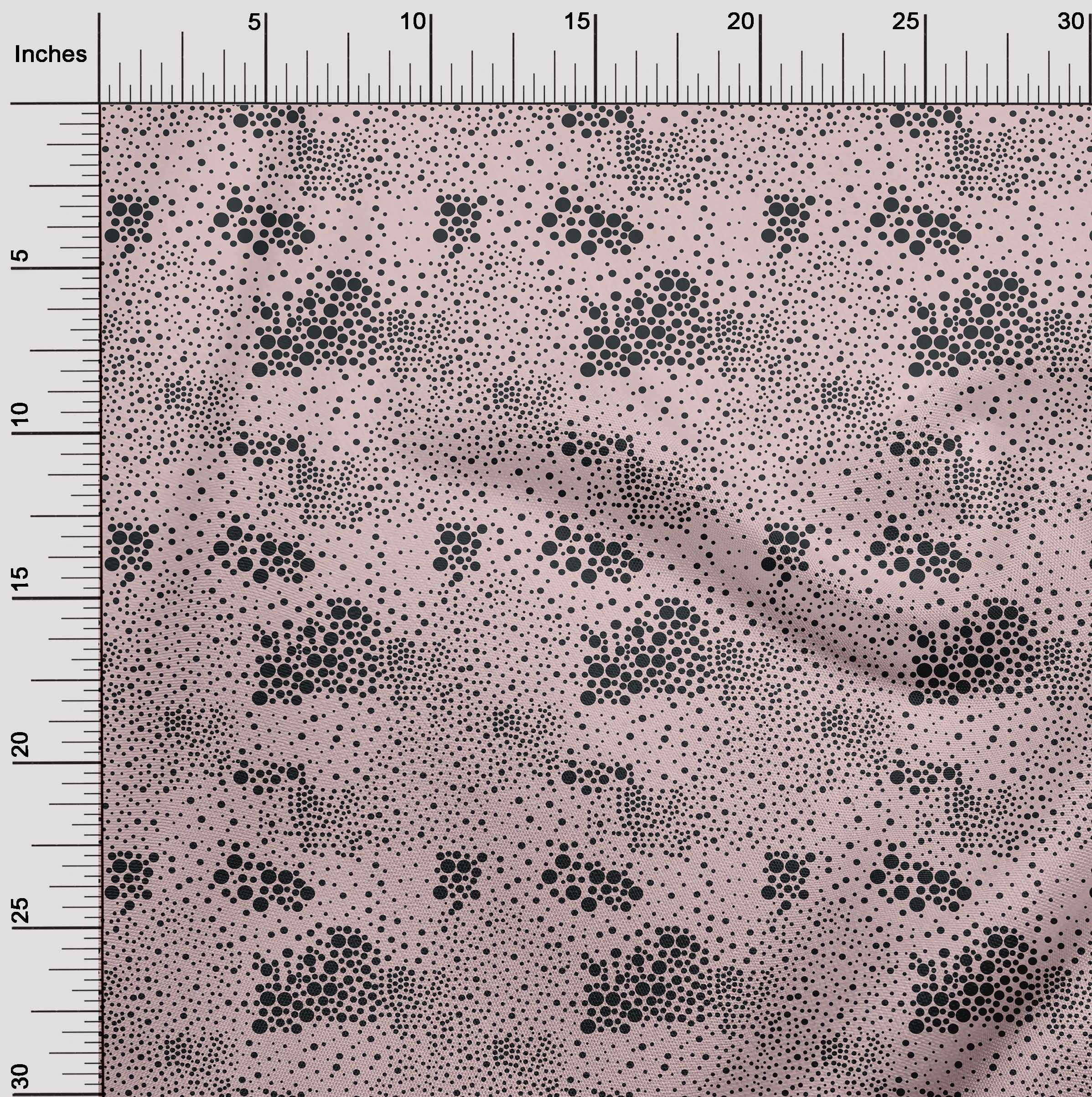 oneOone Polyester Spandex Rose Pink Fabric with Uneven Dot Print - 56 Inch Wide Dress Material by The Yard | Perfect for DIY Dresses, Skirts & Home Decor Projects