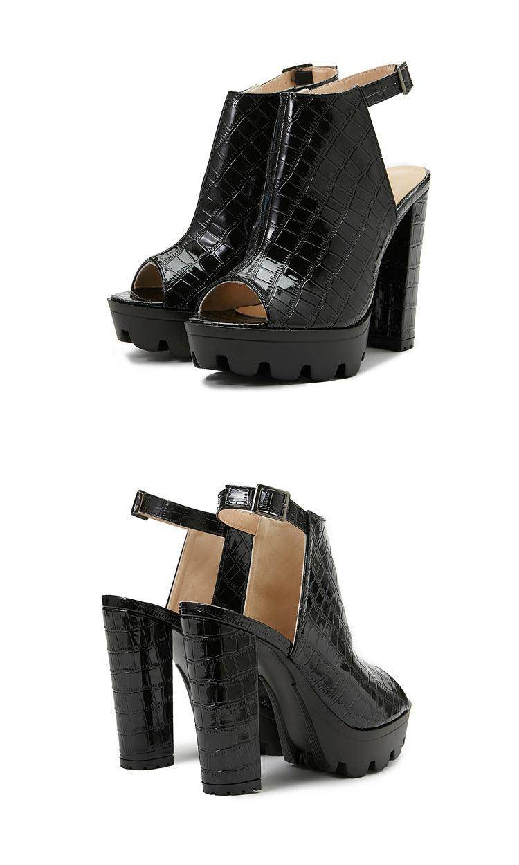 Peep Toe Ankle Strap Pointy Block Heel Sandals for Women - Comfortable Dress Shoes for Weddings, Parties & Office Wear - Style 666210033920