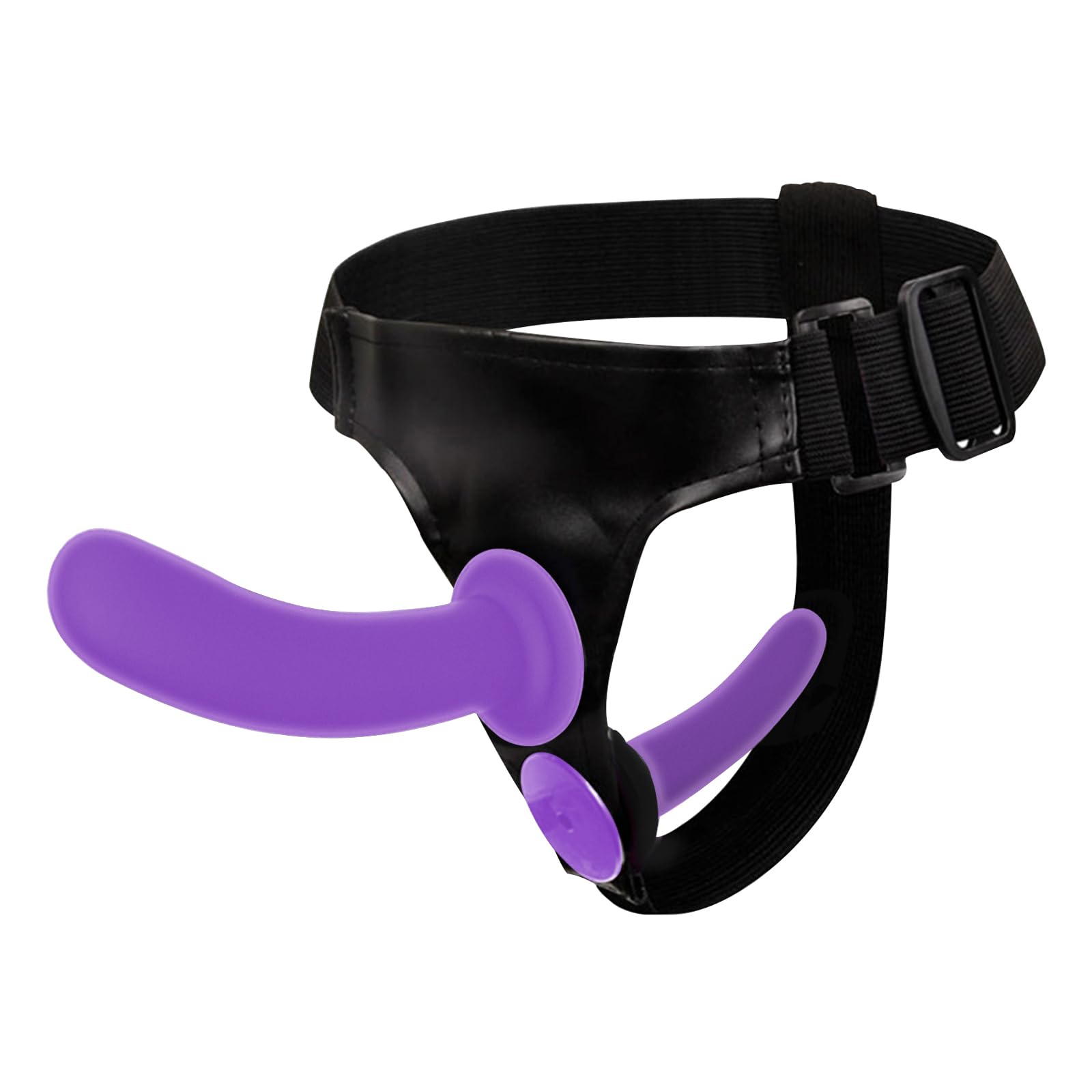 Realistic Silicone Strap-On Dildo for Women - Adjustable Strapless Harness with 2 Removable Dildos, G-Spot Stimulation - Perfect for Lesbian Couples & Solo Play (Purple) | Bedroom Toys, Couples Play & BDSM Exploration