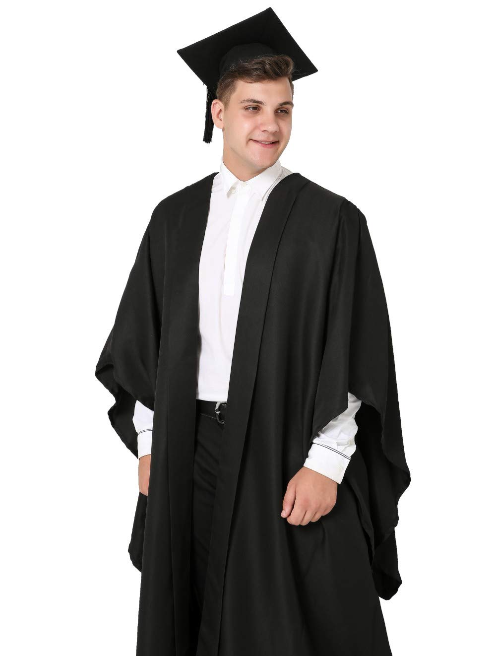 GraduationMall Unisex UK Fluted Bachelor Graduation Gown with US Cap - Perfect for College Graduation Ceremonies & Academic Events