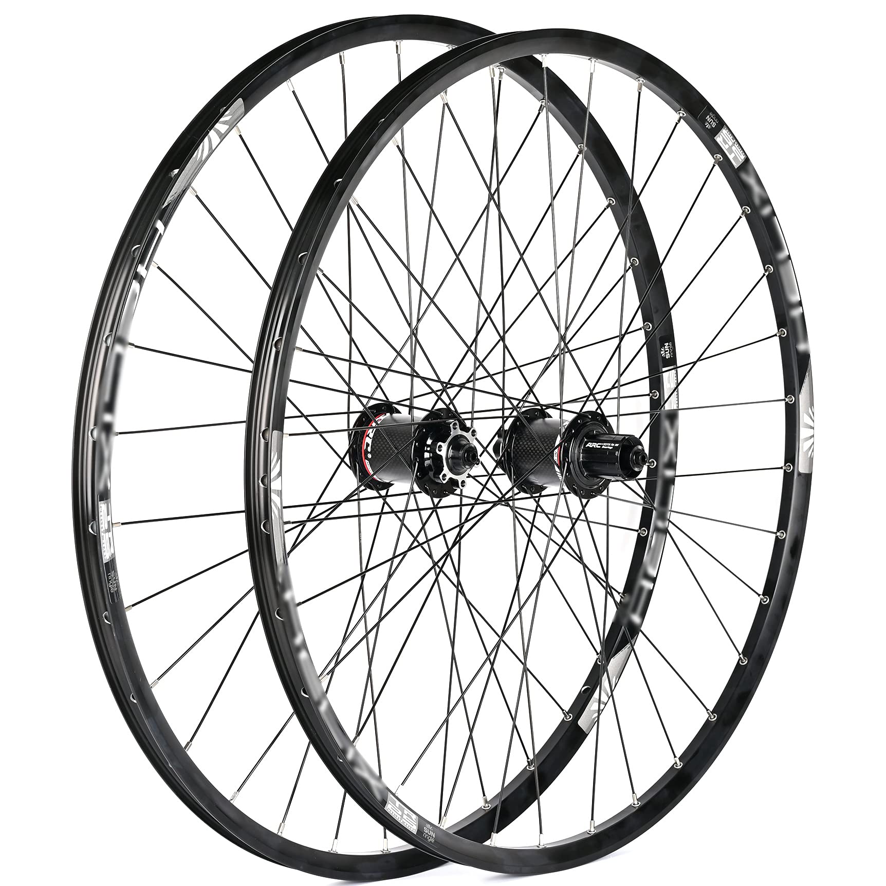 26 Inch Ultra Light Mountain Bike Wheelset - Double Wall MTB Rim, Quick Release Disc Brake, Compatible with 8-12 Speed Cassette - Perfect for Trail Riding, Commuting & Off-Road Adventures (Black)