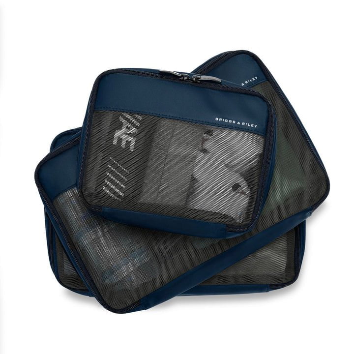 Briggs & Riley Premium Travel Packing Cubes Set - 4-Piece Carry On Organizer for Luggage & Suitcases | Perfect for Business Trips, Vacations & Weekend Getaways