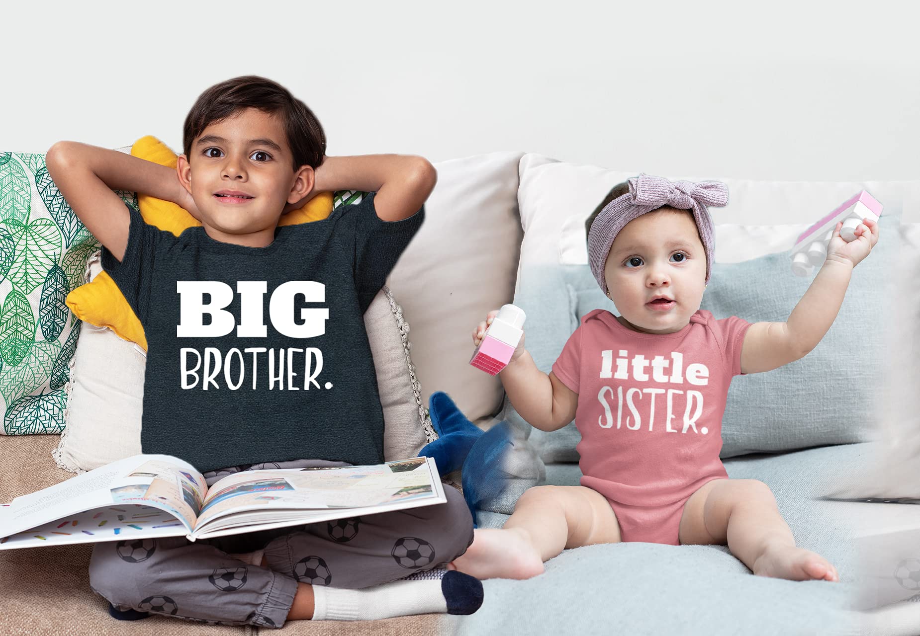 Adorable Matching Sibling Outfits for Toddler Brother & Sister - Cute Newborn Baby Girl & Boy Coordinated Sets for Family Photos & Special Occasions